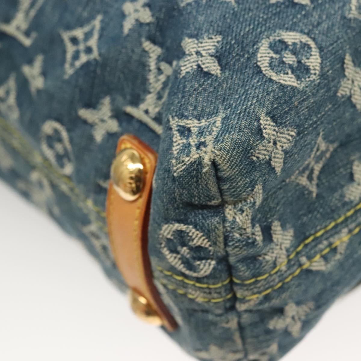 Louis Vuitton LOUIS VUITTON Monogram Denim Buggy GM Shoulder Bag Blue Size ONE SIZE - 13 Thumbnail