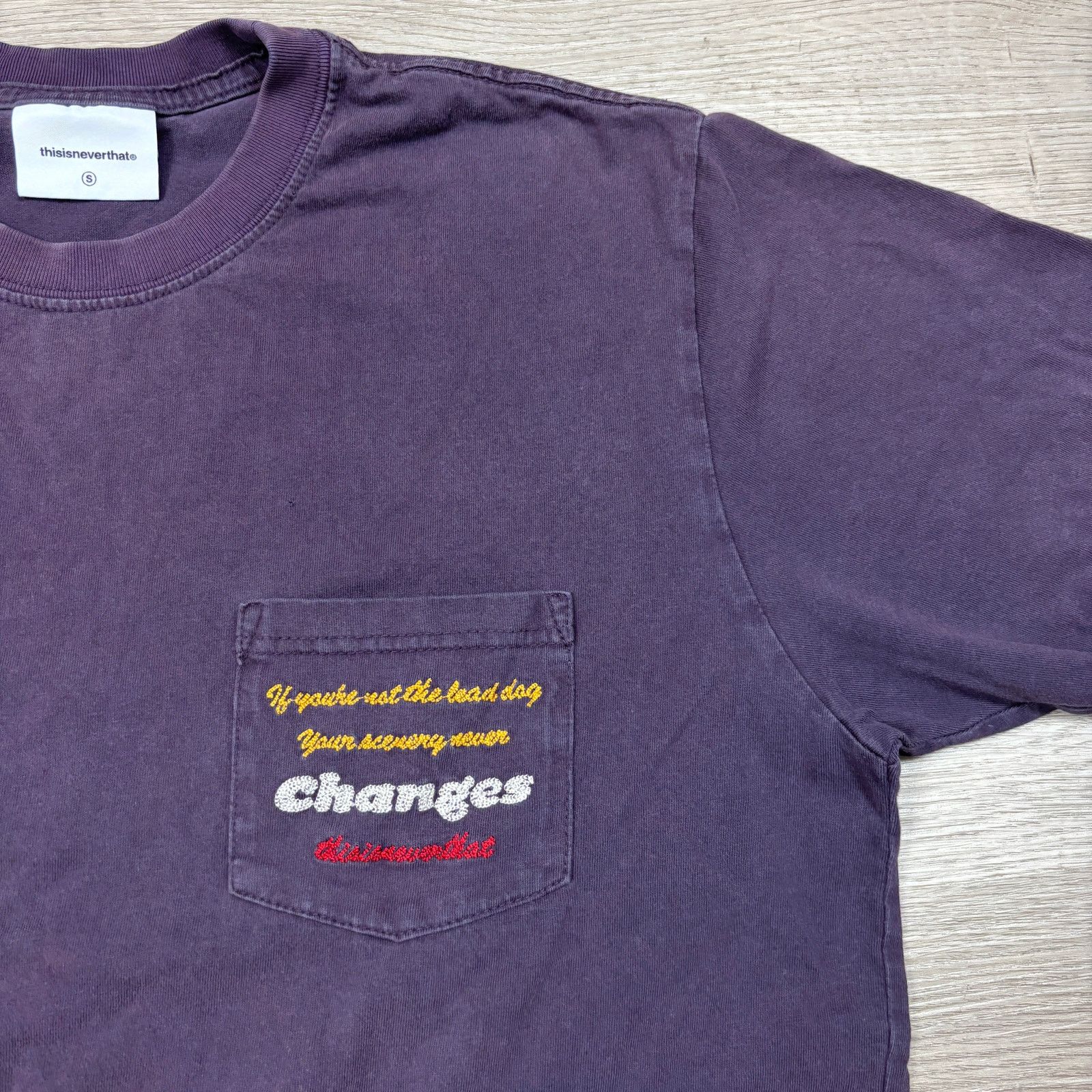 thisisneverthat Thisisneverthat Changes Script Pocket Tee Shirt Men's Small Size US S / EU 44-46 / 1 - 2 Thumbnail