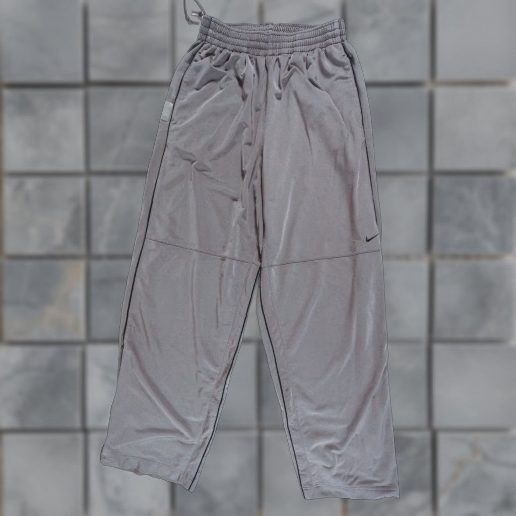 Nike VINTAGE Nike Pants Mens Large Gray Basketball Baggy Y2K Relaxed Fit Swoosh Size US 33 - 1 Thumbnail