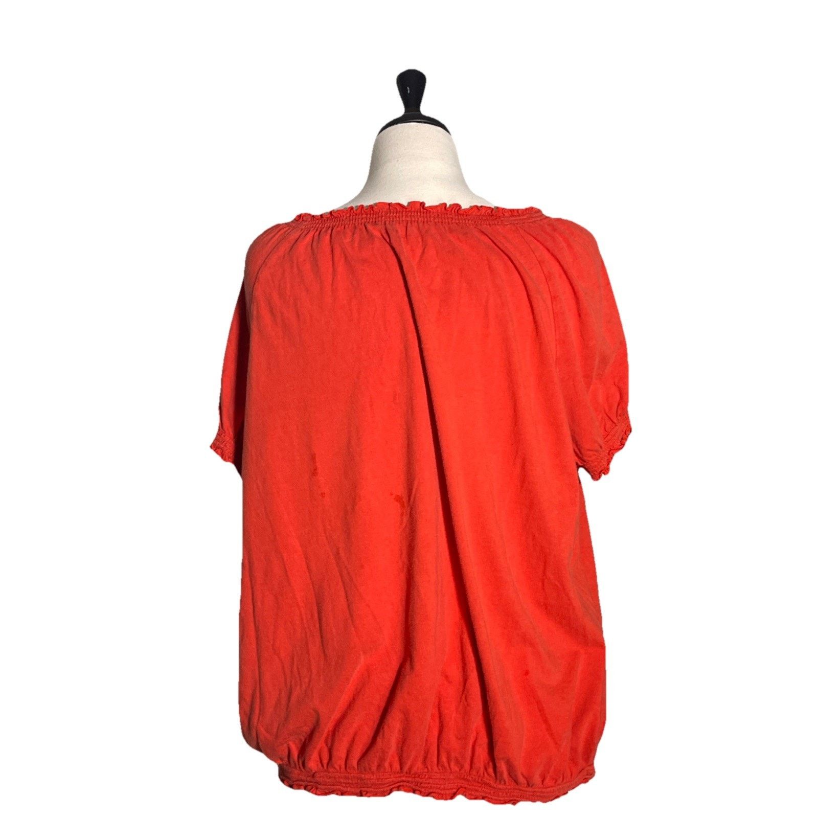 Croft & Barrow Croft & Barrow Shirt Women's 2X Orange Top Embroidered Size XXL / US 16-18 / IT 52-54 - 5 Thumbnail