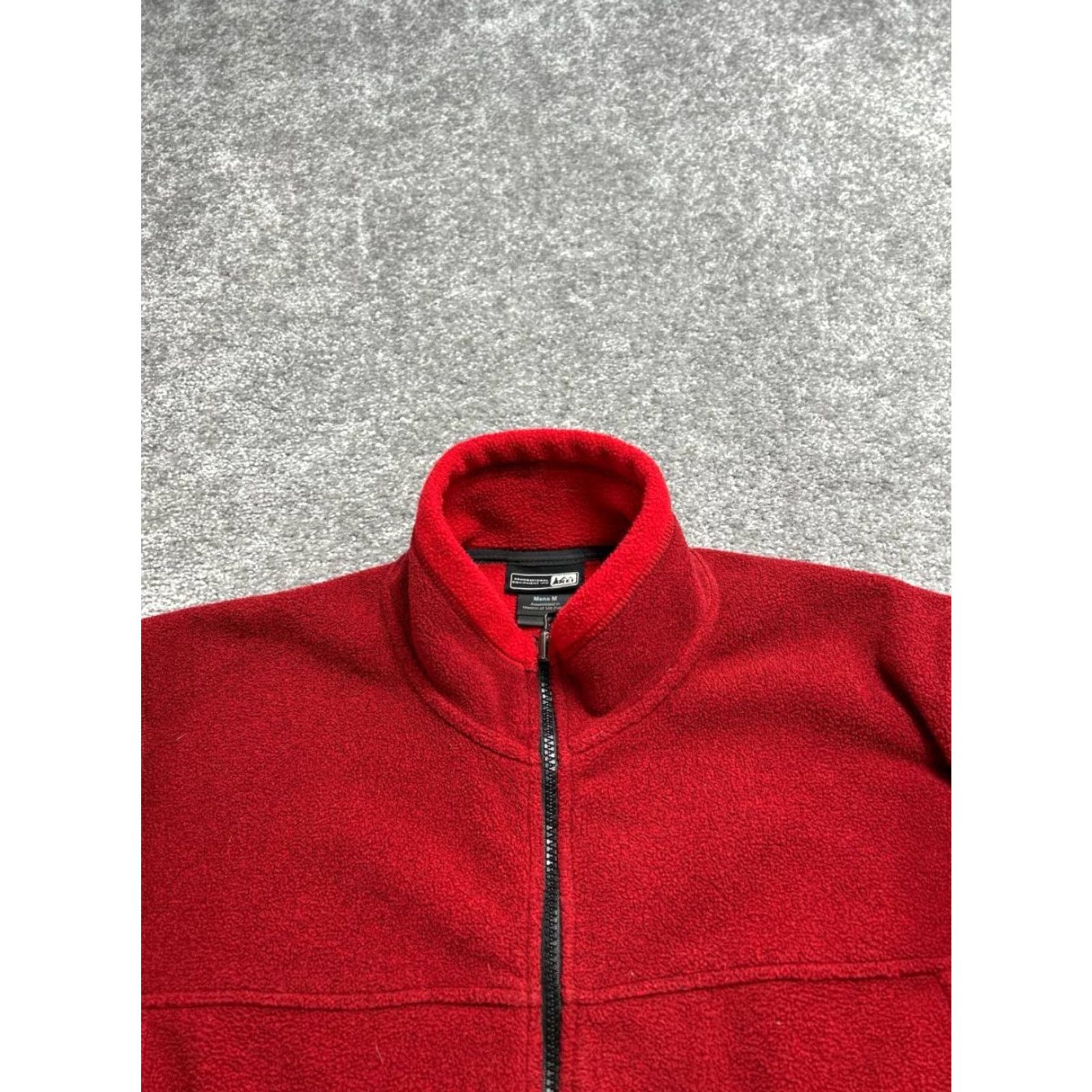 Vintage REI Co Op Jacket Mens Medium Red Fleece Full Zip Thermal Pro Hiking Athleisure Size US M / EU 48-50 / 2 - 3 Thumbnail