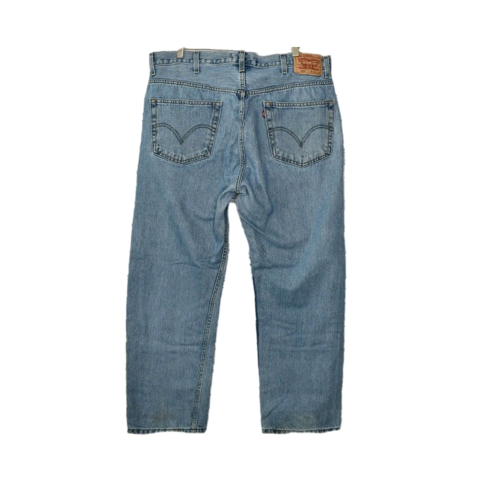 Levi's VINTAGE Levi's 505 Jeans Mens 39x31 Regular Distressed Blue Denim Cotton 9in Leg Opening Straight 13.5in Rise Size US 39 - 2 Thumbnail