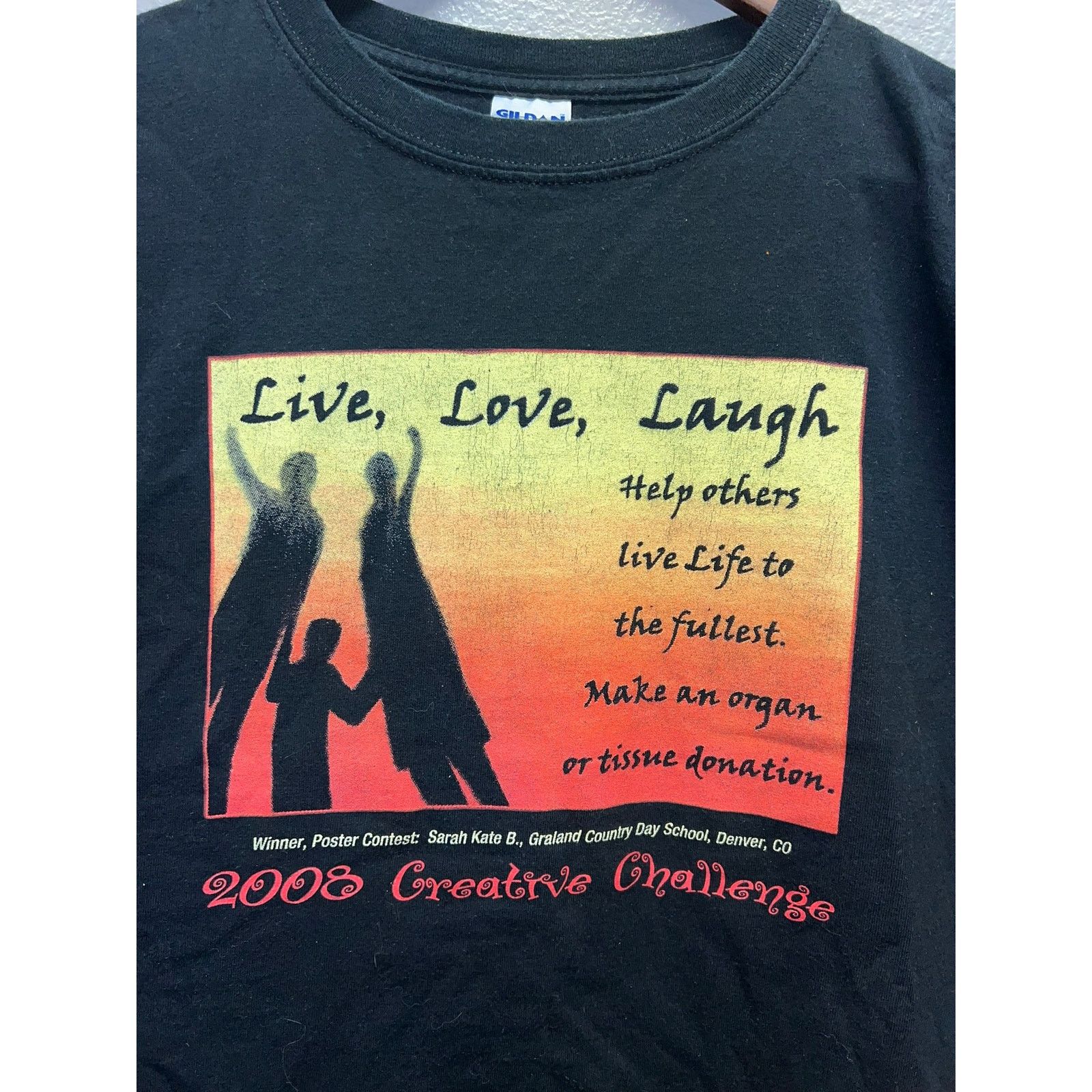 Gildan Live Laugh Love Shirt Creative Challenge Colorado Tee 2XL Size US XXL / EU 58 / 5 - 2 Thumbnail