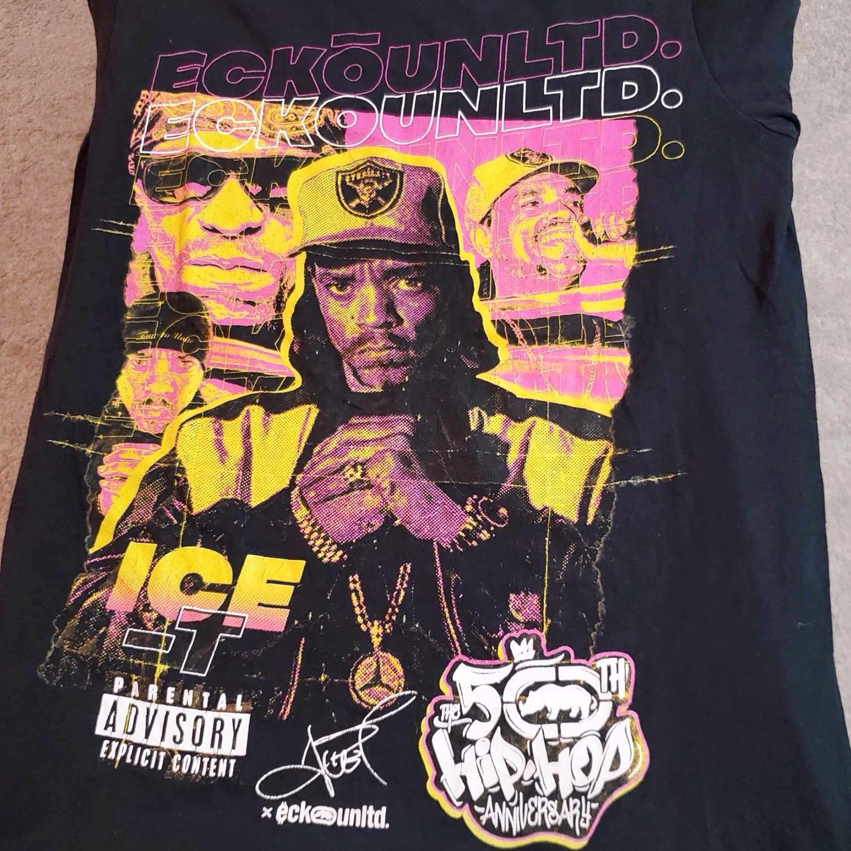 Ecko Unltd. Y2K Rare Ecko Unltd. T-Shirt Hip Hop x Ice-T 50th Anniversary Black Small Mens Shirt Size US S / EU 44-46 / 1 - 3 Thumbnail