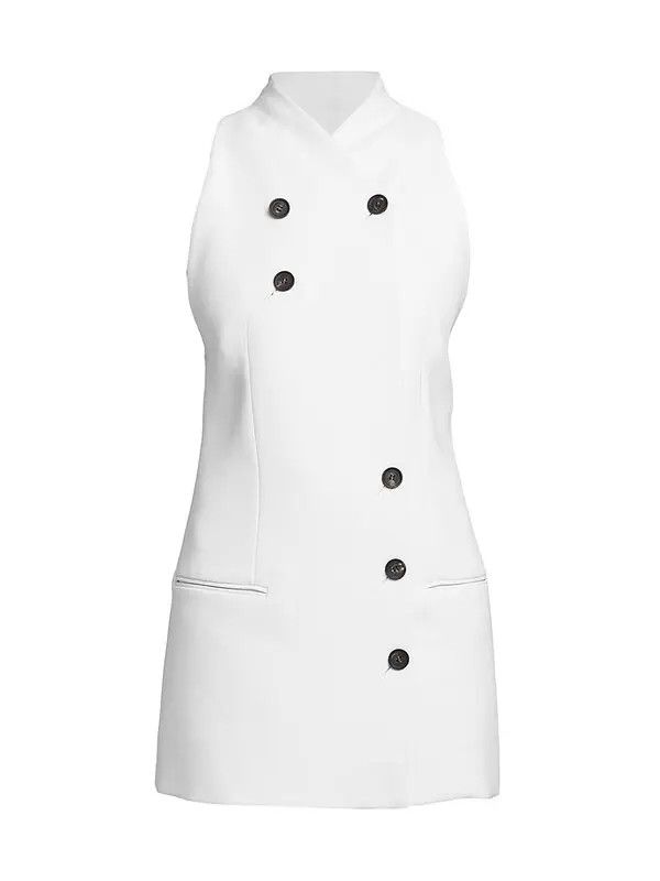 Salvatore Ferragamo o1s1rm0924 Mini Dress in White Size M / US 6-8 / IT 42-44 - 1 Thumbnail