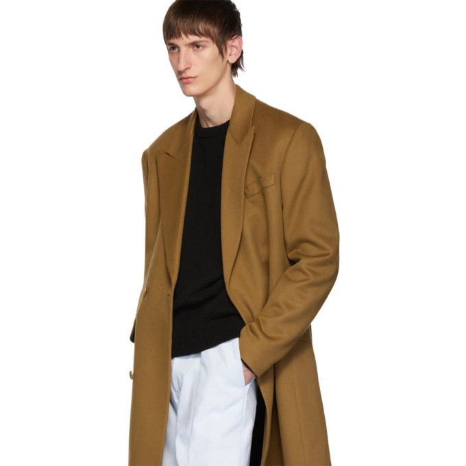 Raf Simons o1mle1124 Double Breasted Coat in Brown Size US M / EU 48-50 / 2 - 4 Thumbnail