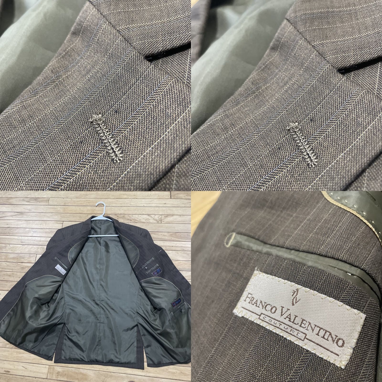 Valentino Franco Valentino vtg Brown Sport Coat Men 42 R Wool Stripe Retro 1970s EUC - Valentino Sport coat, Men, 42, Brown, Wool Stripe, 1970s, EUC Size US XS / EU 42 / 0 - 10 Thumbnail
