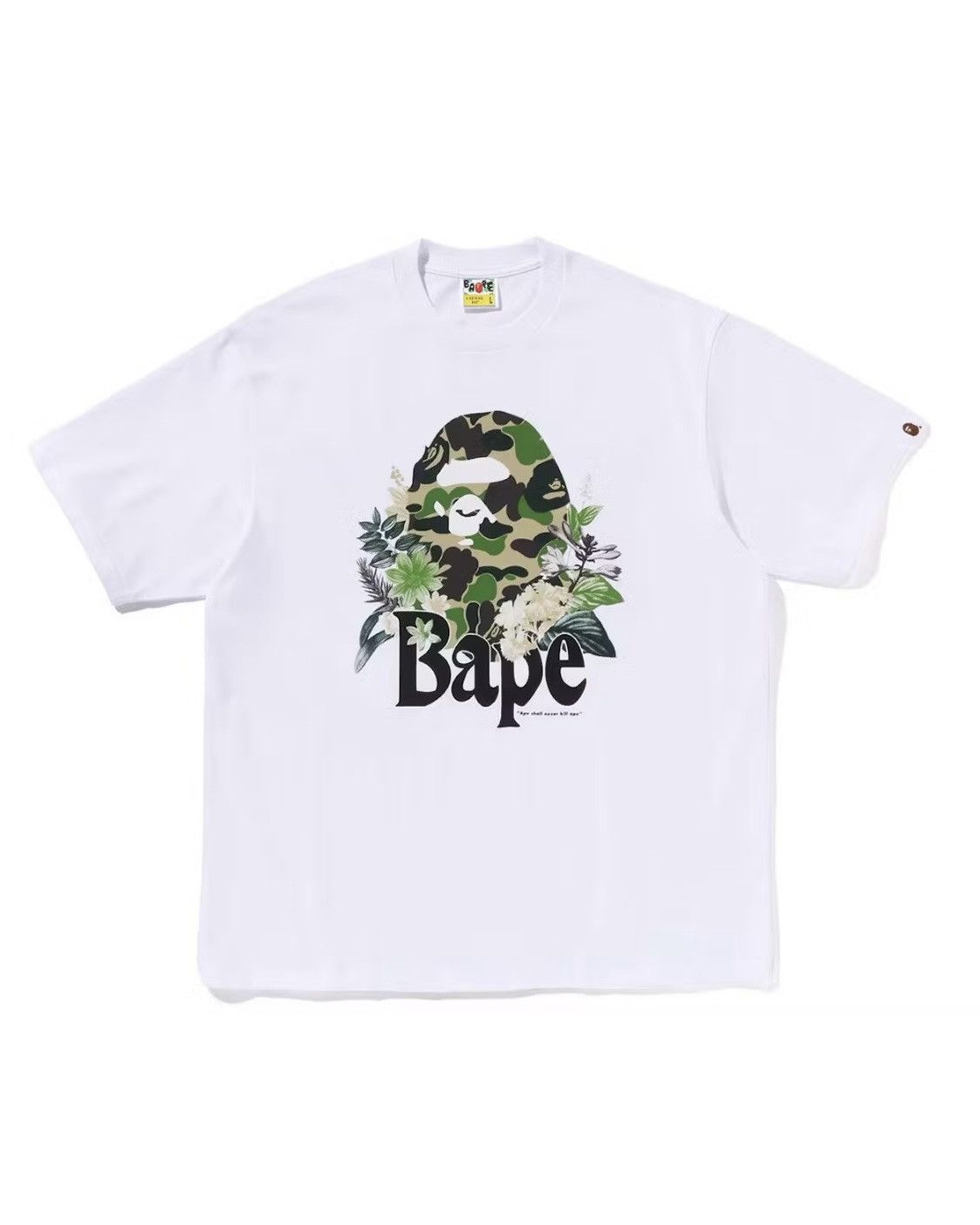 Bape BAPE Floral Big Ape Head Relaxed Fit Tee Size US XXL / EU 58 / 5 - 1 Thumbnail