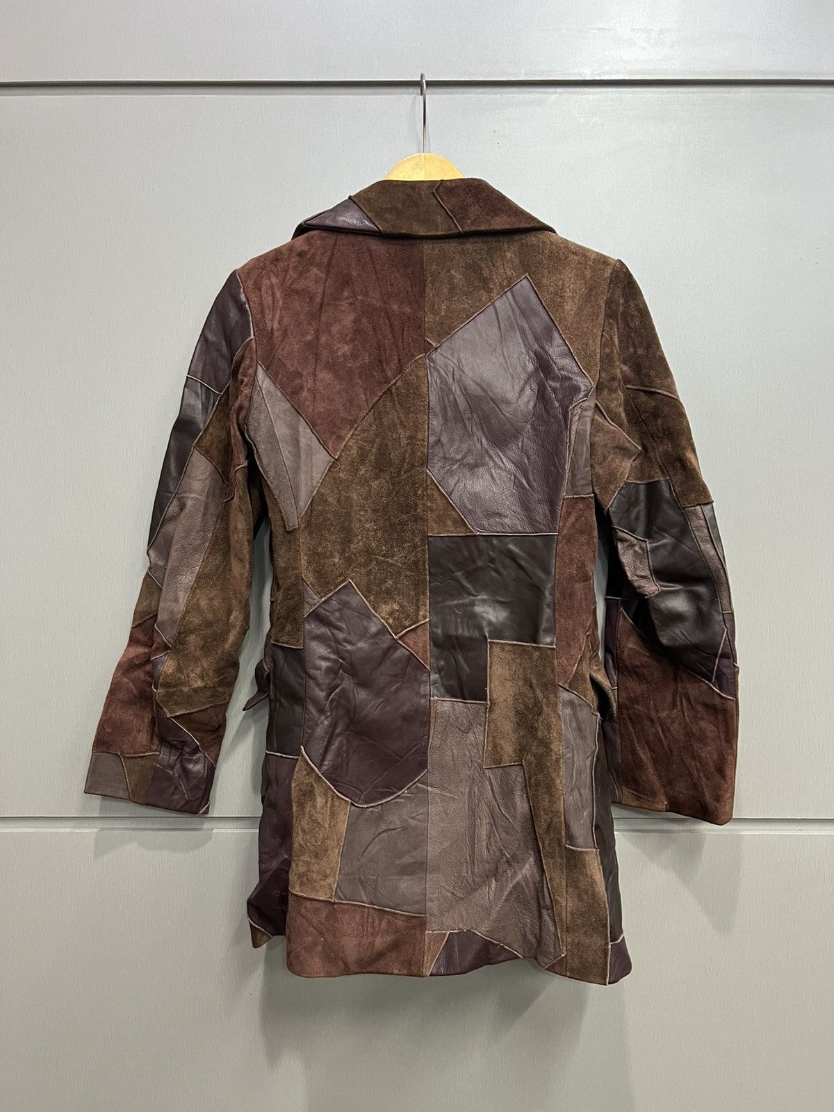 Tricot Comme des Garcons 2002 Tricot Comme Des Garcons Leather Trench Coat Patchwork Size M / US 6-8 / IT 42-44 - 2 Thumbnail