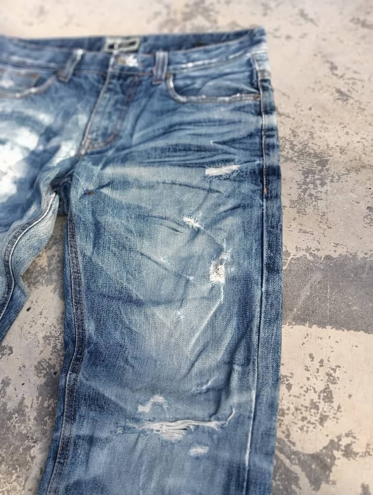 Hysteric Glamour × Japanese Brand Dpsr distressed bleach jeans size 32 Size US 32 / EU 48 - 4 Thumbnail