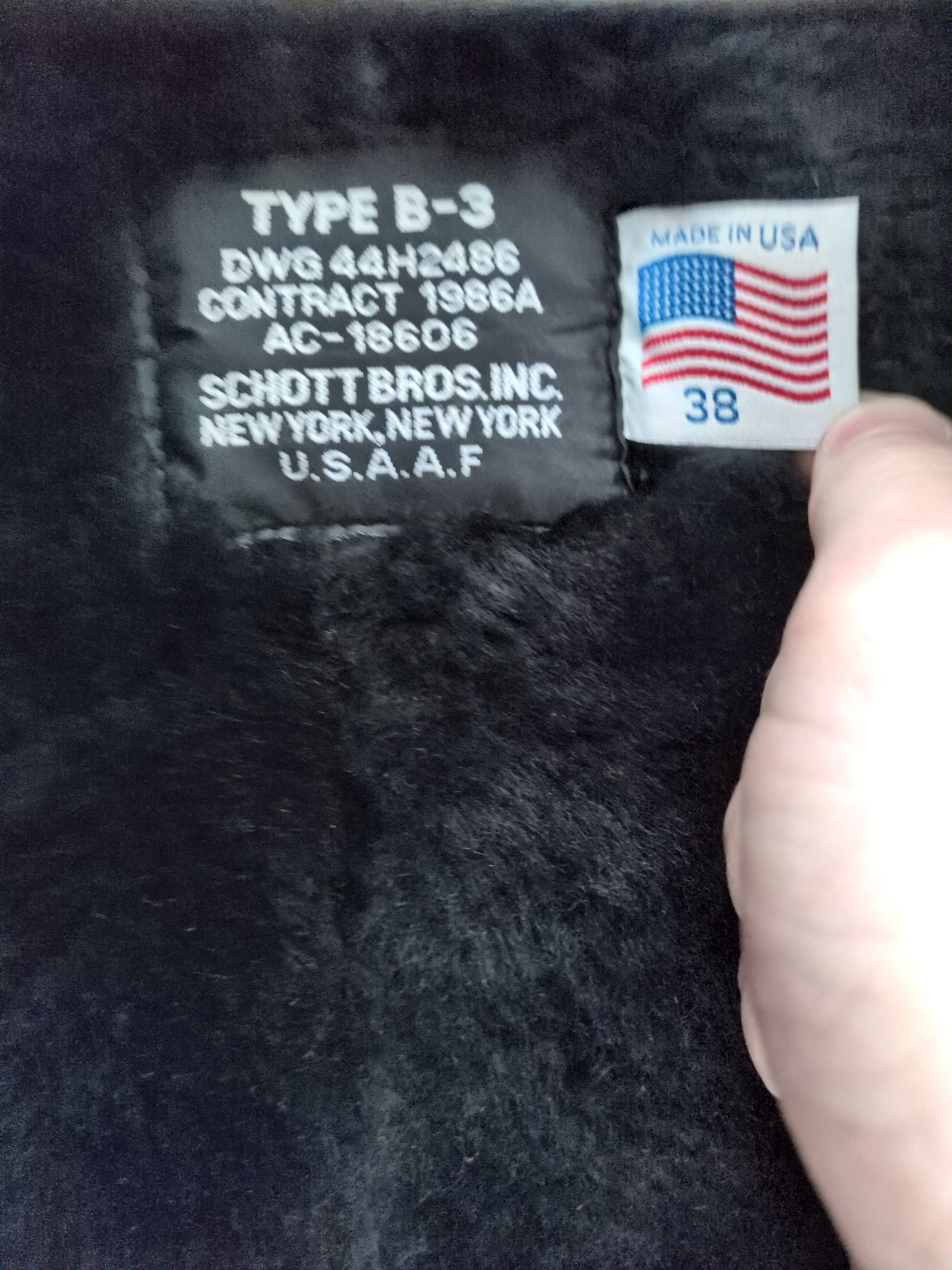 Schott Schott NYC Classic B-3 Sheepskin Bomber Jacket Size US M / EU 48-50 / 2 - 5 Thumbnail