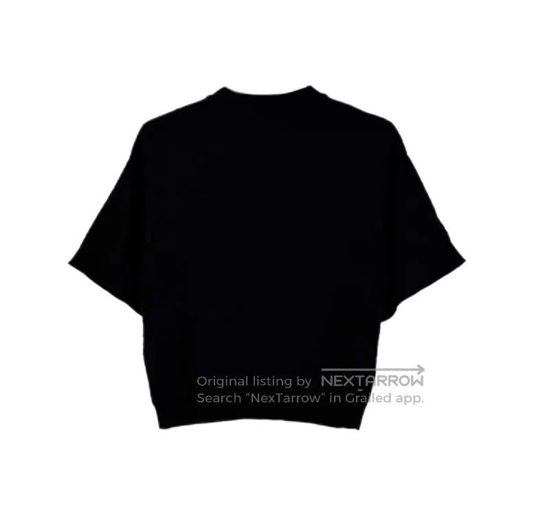 Hermes Hermes Black Full Logo Half Silk Knit Short Sleeve Size XS / US 0-2 / IT 36-38 - 2 Thumbnail