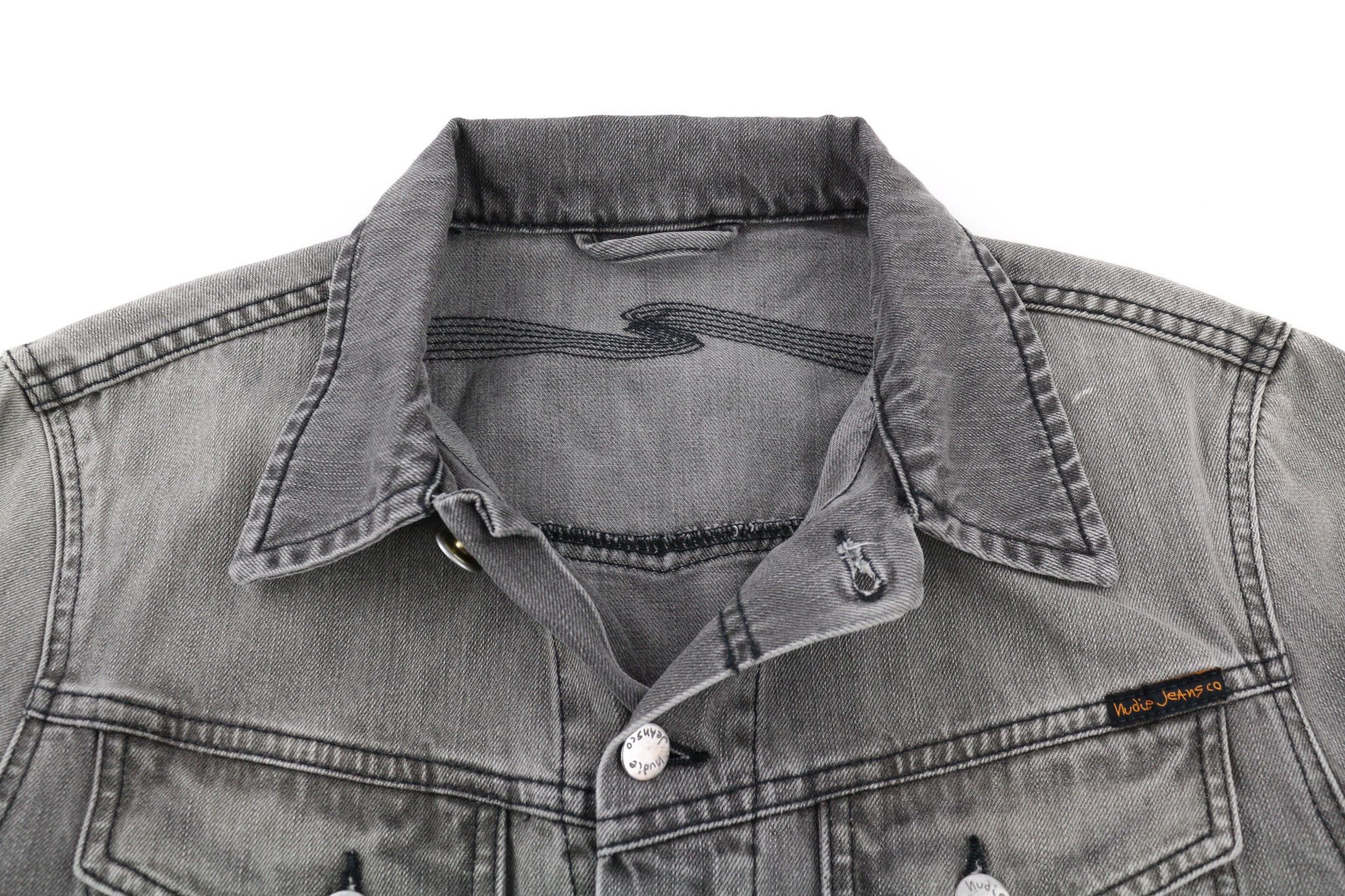 Nudie Jeans CONNY ORG. FOG M Organic Cotton Grey Denim Jacket 80342 Size US M / EU 48-50 / 2 - 4 Thumbnail
