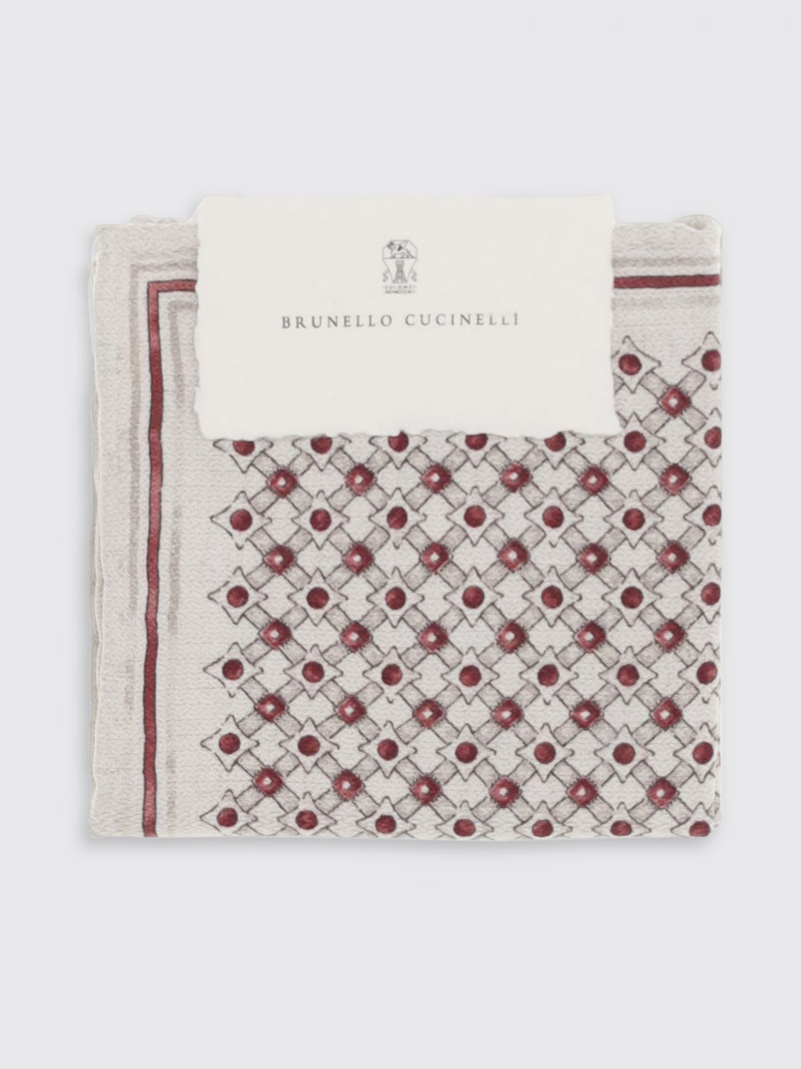 Brunello Cucinelli Brunello Cucinelli Pocket Square Men Cherry Size ONE SIZE - 1 Thumbnail