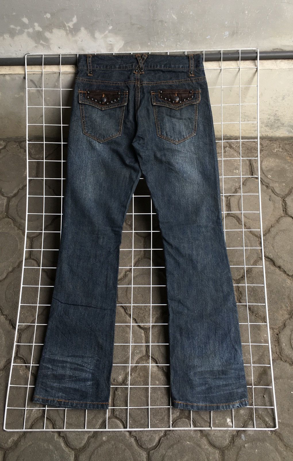 14th Addiction 291295 Labo Studs Flared Denim Pants Size US 32 / EU 48 - 4 Thumbnail