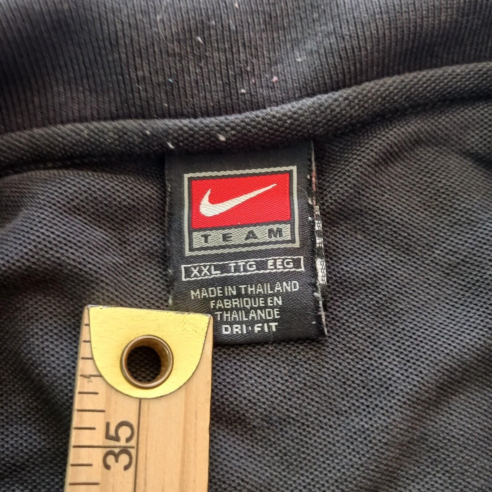 Nike Vintage Nike Team Dri Fit 2-Button Mens Black Polo Shirt 2XL Size US XXL / EU 58 / 5 - 5 Thumbnail