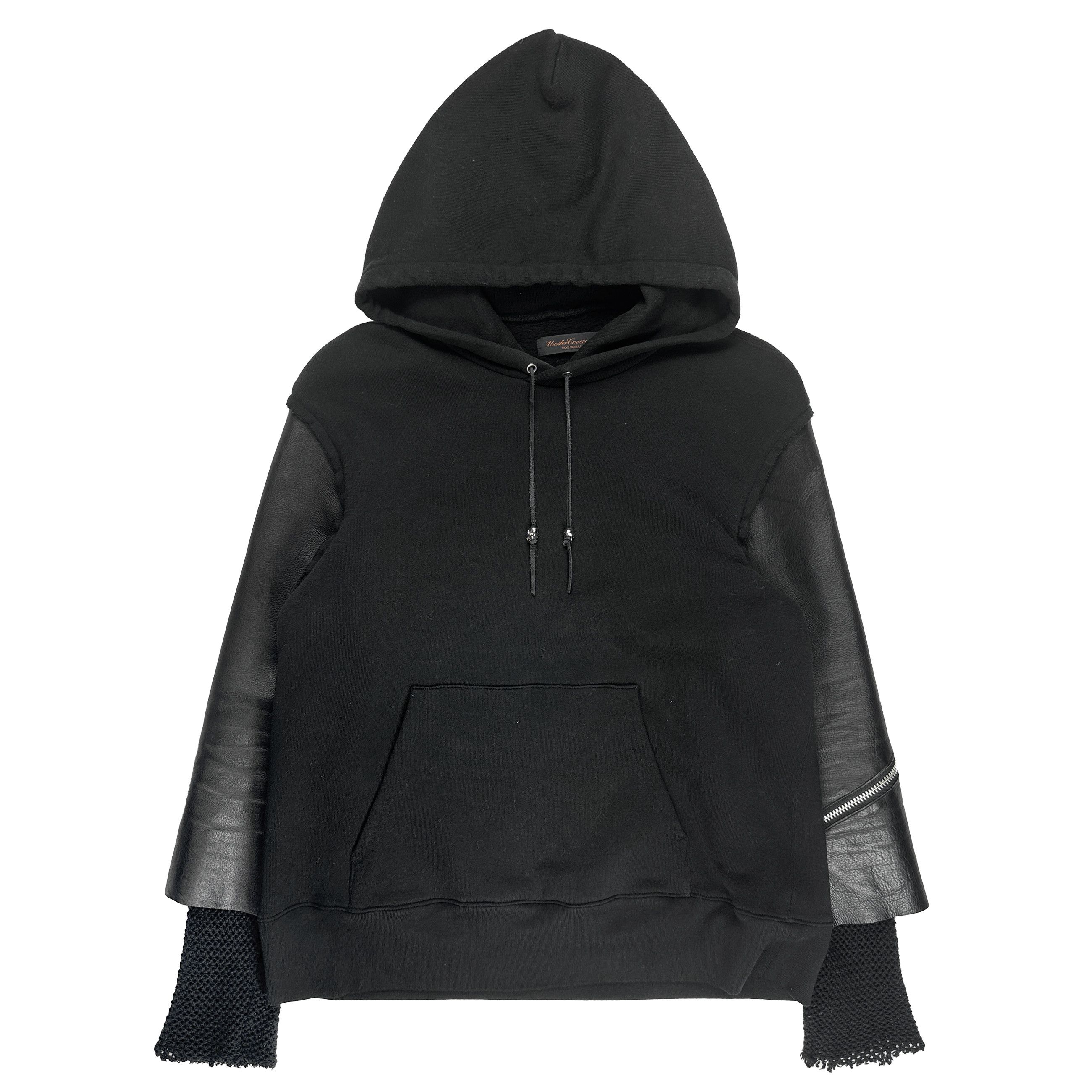 Undercover AW04 Leather Layered Hoodie | Grailed
