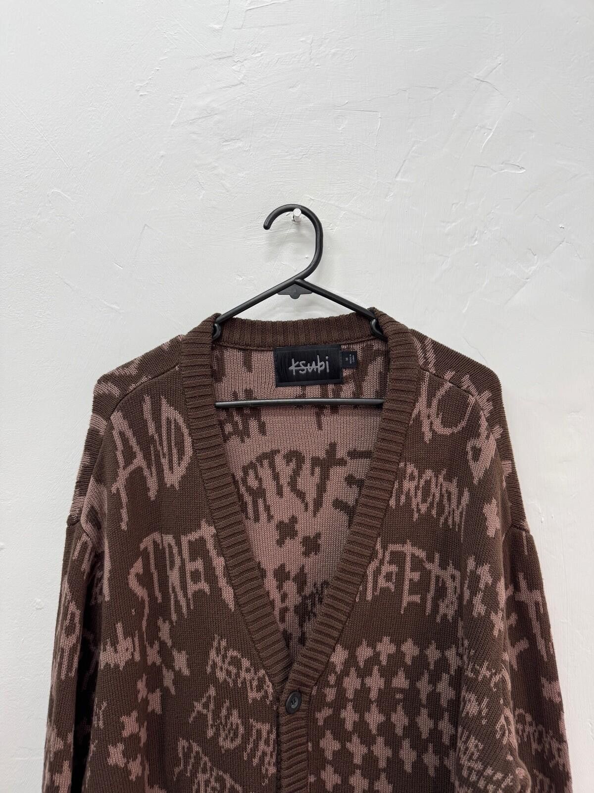 Ksubi new Ksubi mens heroism cardigan knit jumper brown medium 1 Size US M / EU 48-50 / 2 - 2 Thumbnail