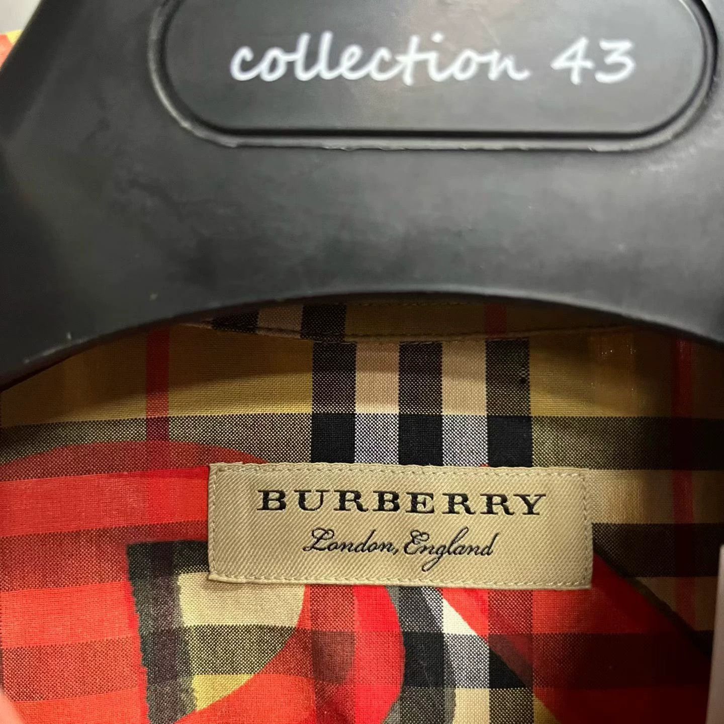 Burberry classic burberry red and brown long sleeve shirt Size US L / EU 52-54 / 3 - 2 Thumbnail
