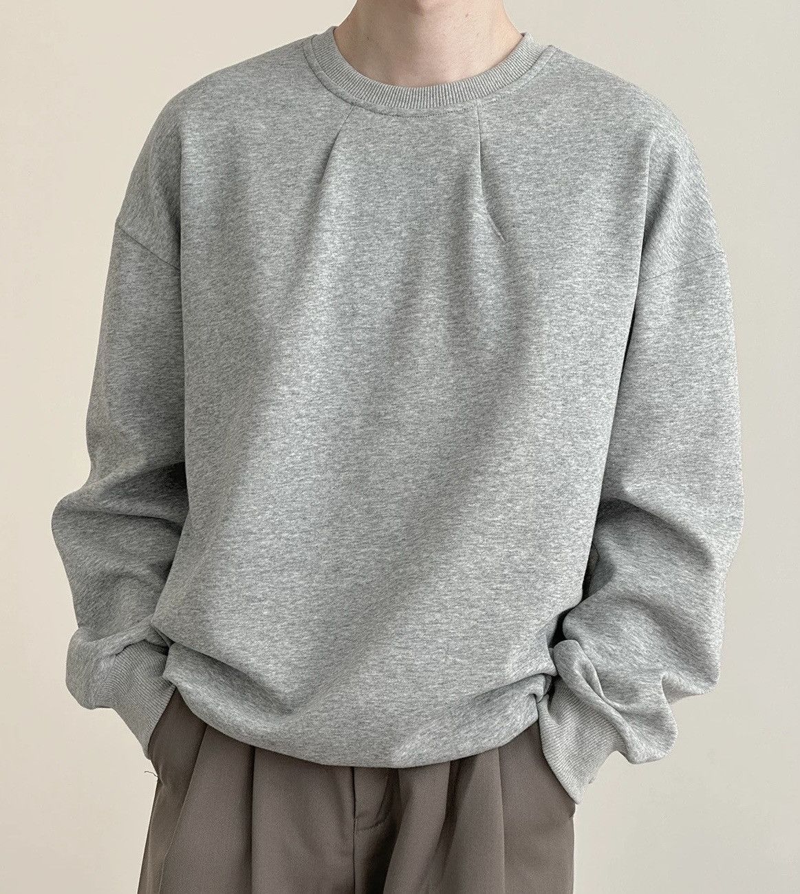 Cleanfit casual pleated sweatshirt city boy