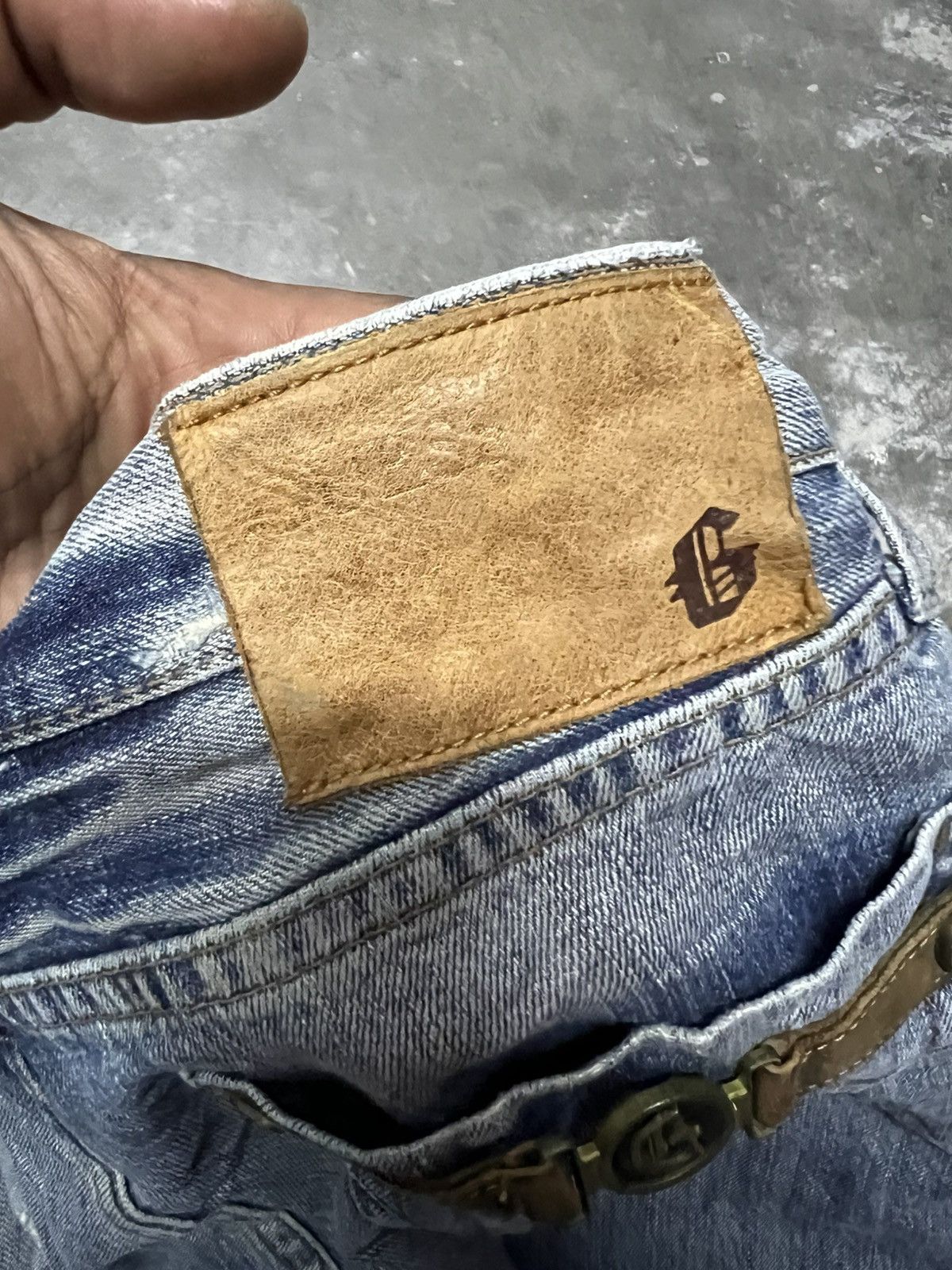 Japanese Brand × Jean FLARED‼️THRASHED DISTRESSED DENIM PANT Size US 30 / EU 46 - 7 Thumbnail