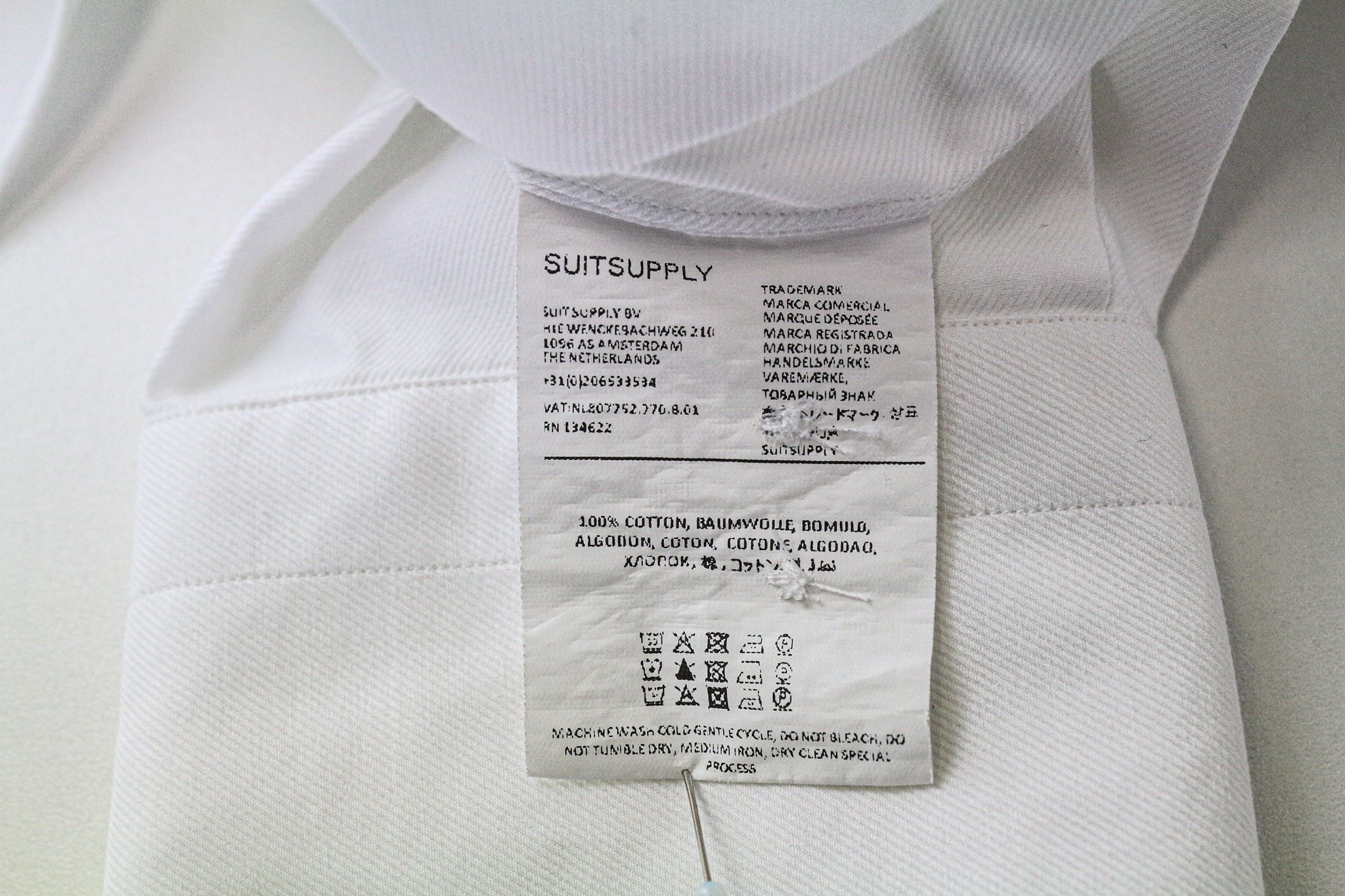 Suitsupply ~S Extra Slim White Cotton Long Sleeve Shirt 77512 Size US S / EU 44-46 / 1 - 6 Thumbnail