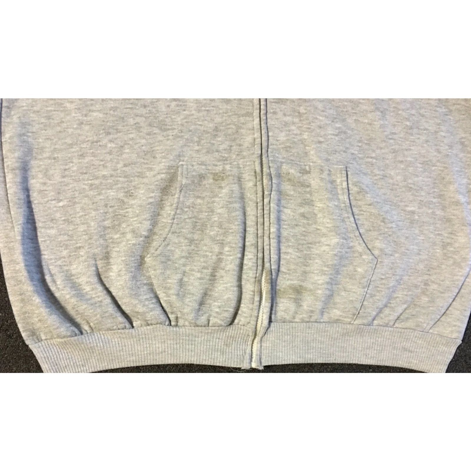 Vintage Vtg 90s Faded Distress Zip Hoodie XXL USA Track Grunge PE Biker Skate Surf 80s Size US XXL / EU 58 / 5 - 2 Thumbnail