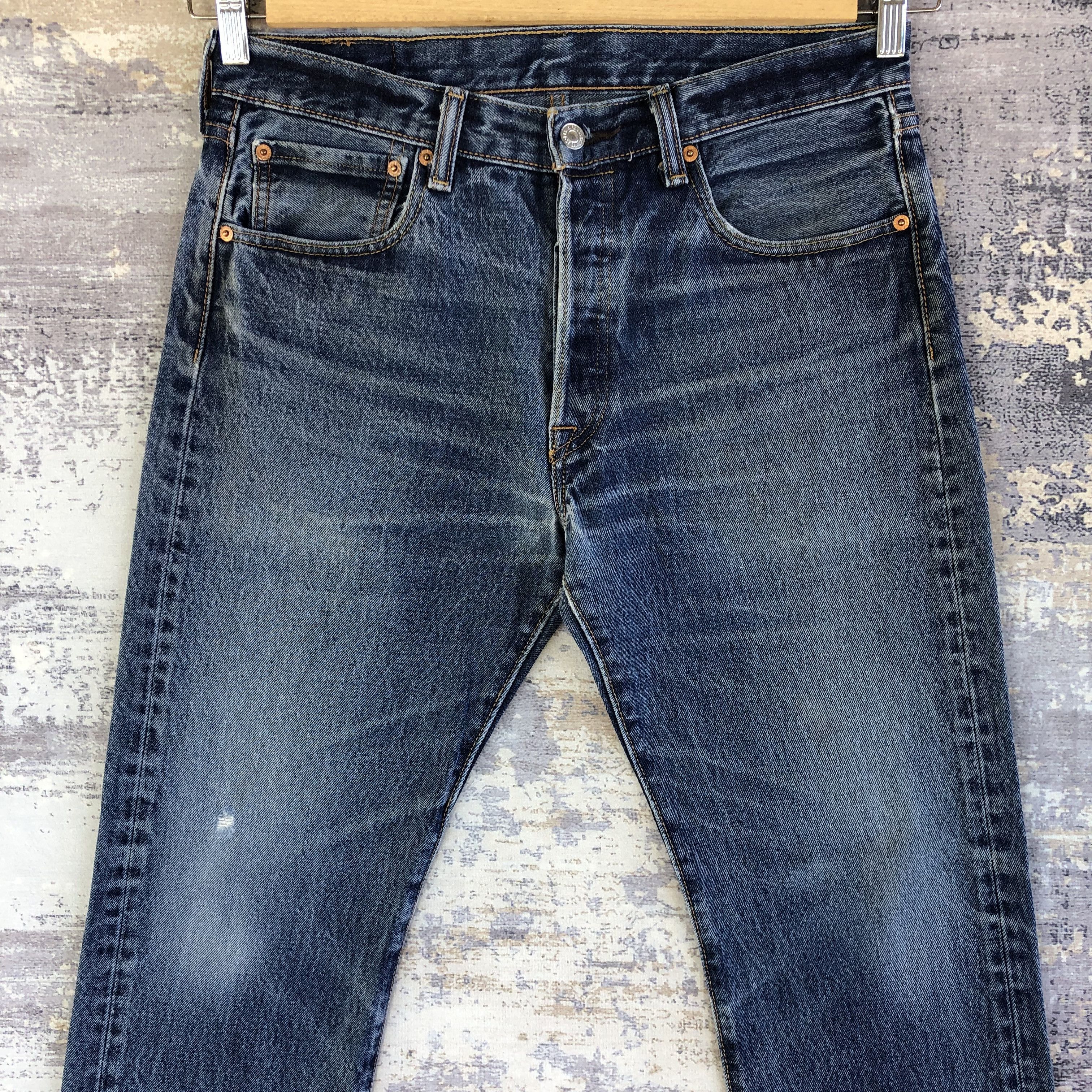 Levi's Vintage Y2K Levis 501 Faded Jeans Levi's Distressed Denim Size US 32 / EU 48 - 3 Thumbnail