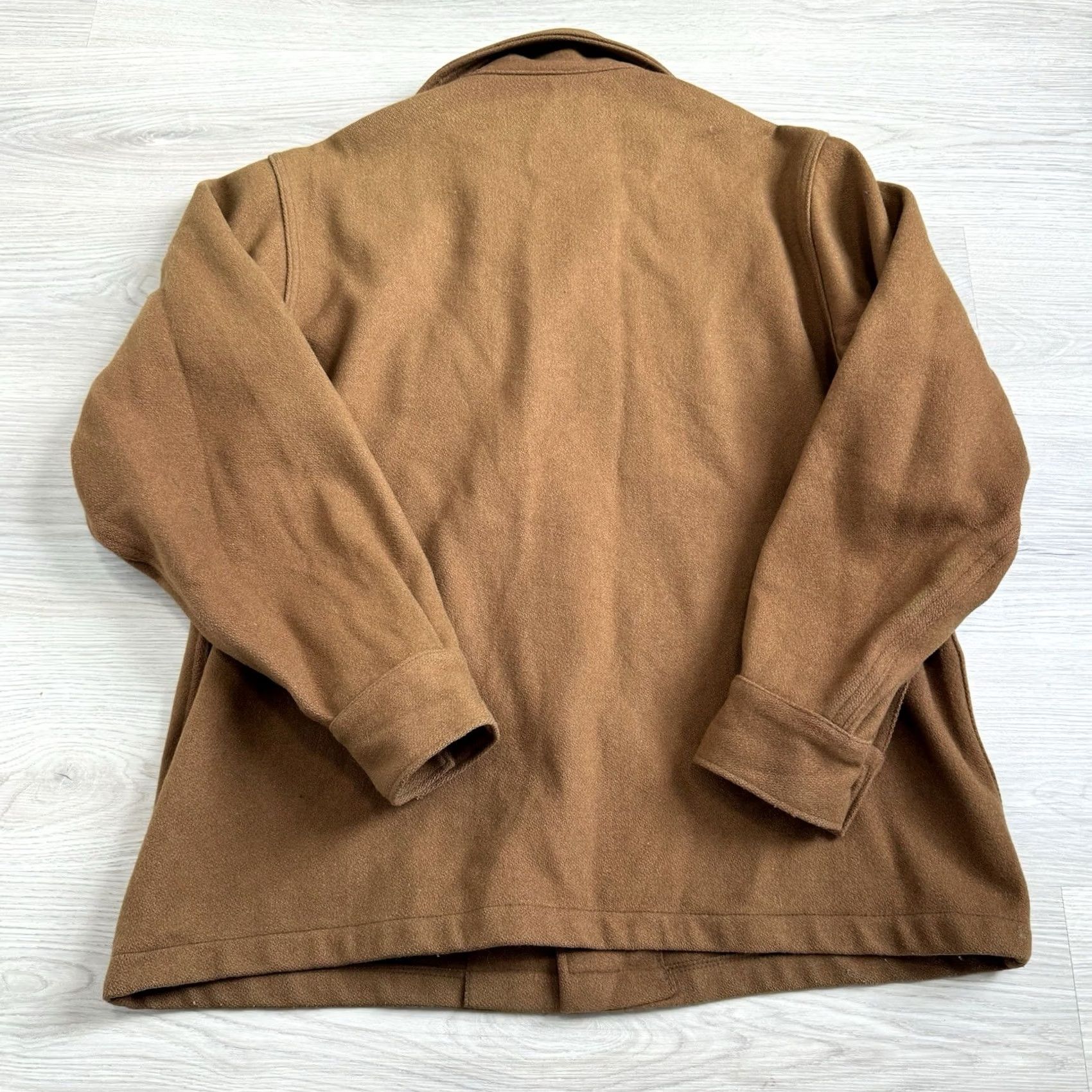 Vintage VINTAGE Woolrich Coat Wool Button Up Solid Brown Mens L Shacket Jacket Overcoat Brown Wool 70s Casual Workwear Mens Size US L / EU 52-54 / 3 - 5 Thumbnail
