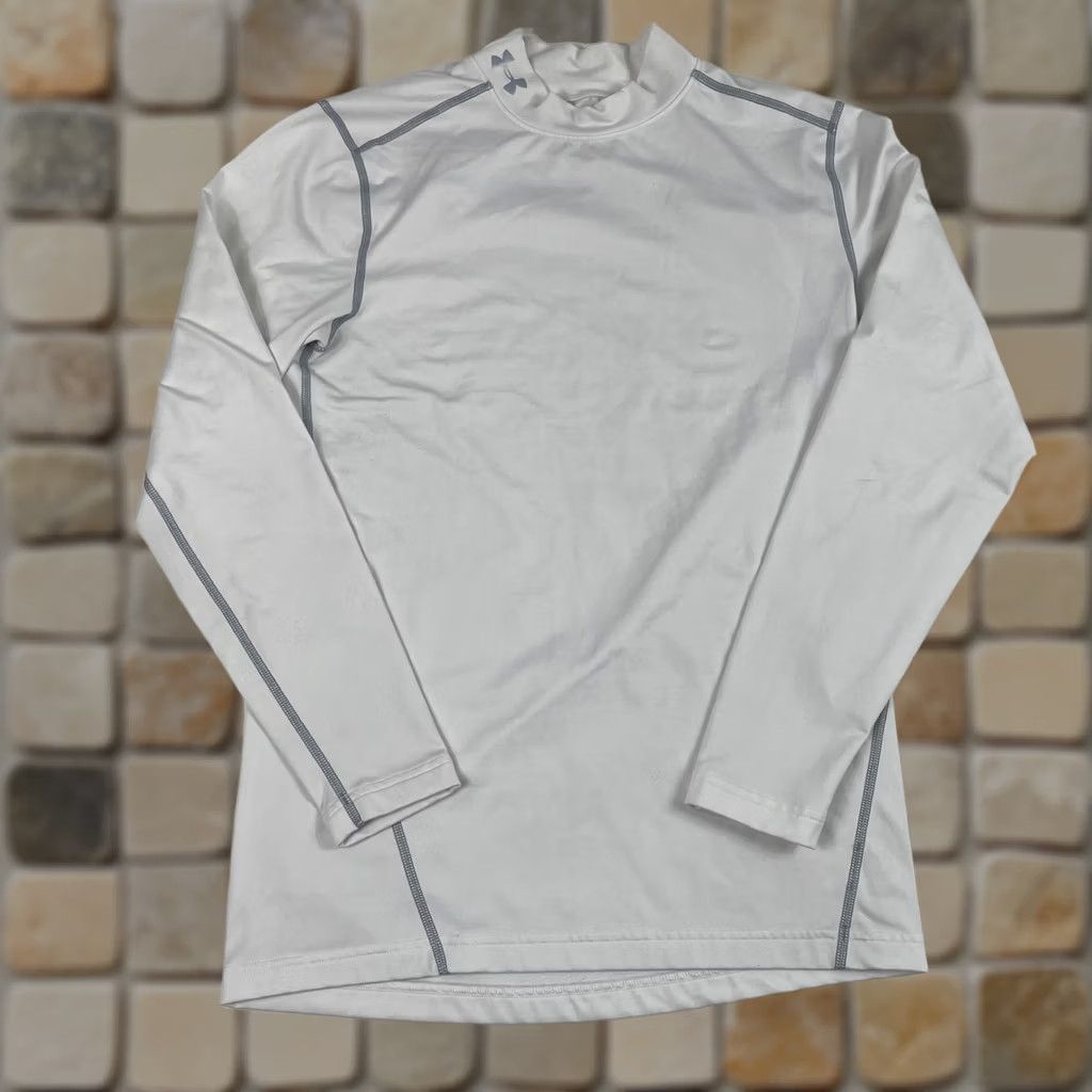 Under Armour Under armour Shirt Mens S White Small ColdGear Compression Mock Baselayer Workout Size US S / EU 44-46 / 1 - 1 Thumbnail
