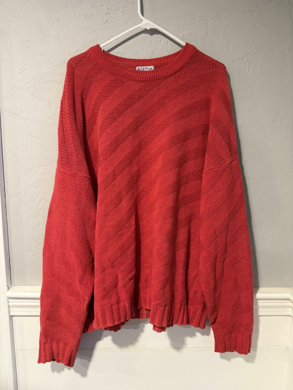 Vintage Vintage Red 60s-70s Knit Sweater Fisherman Pullover Size US L / EU 52-54 / 3 - 3 Thumbnail