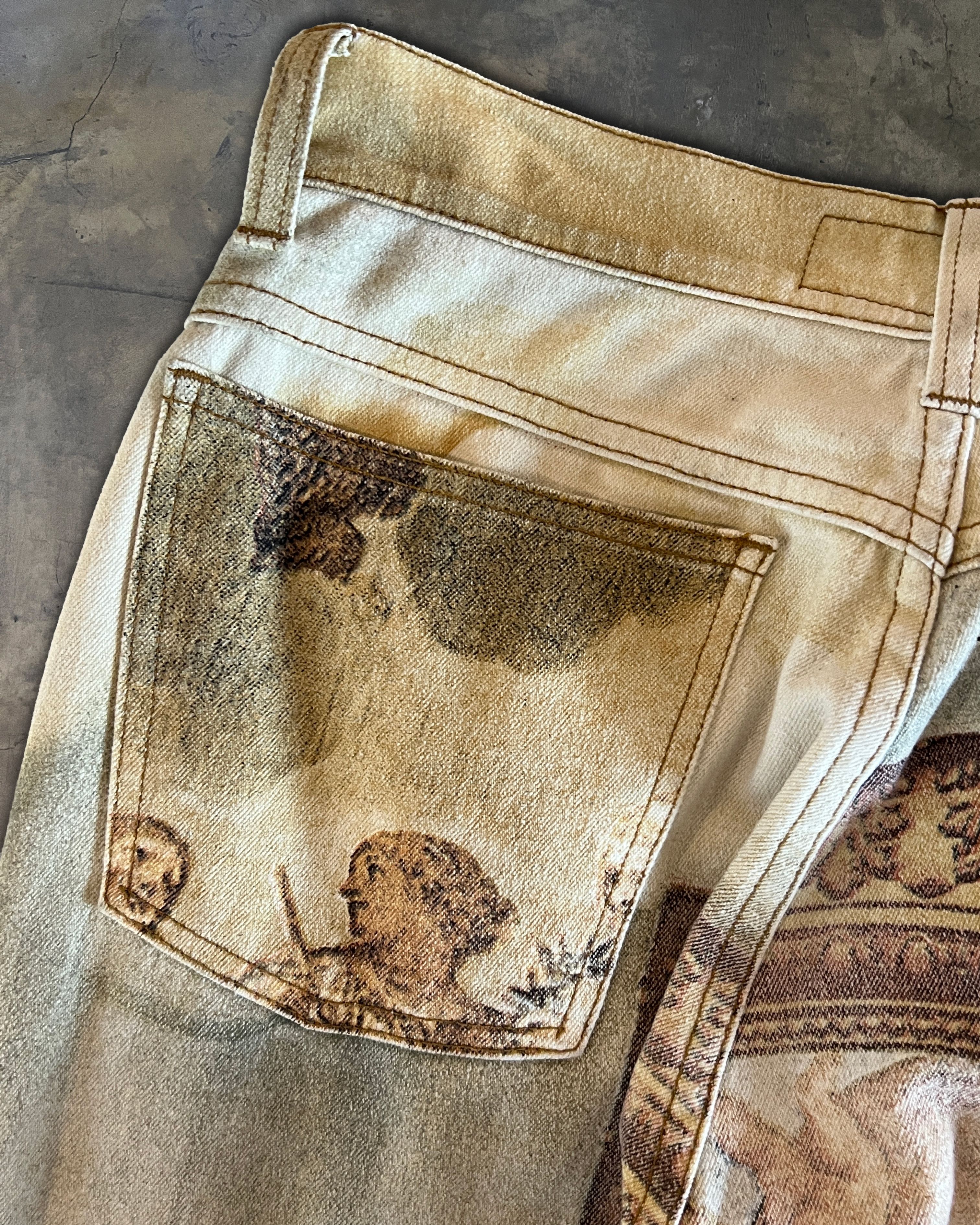 Roberto Cavalli ROBERTO CAVALLI RUNWAY FW1994 RENAISSANCE JEANS Size US 29 - 6 Thumbnail