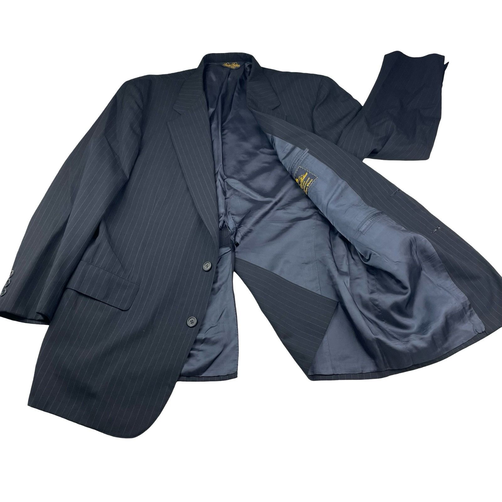 Brooks Brothers Brooks Brothers Golden Fleece Men's 2-Button Blazer Navy Str Size 44R - 3 Thumbnail