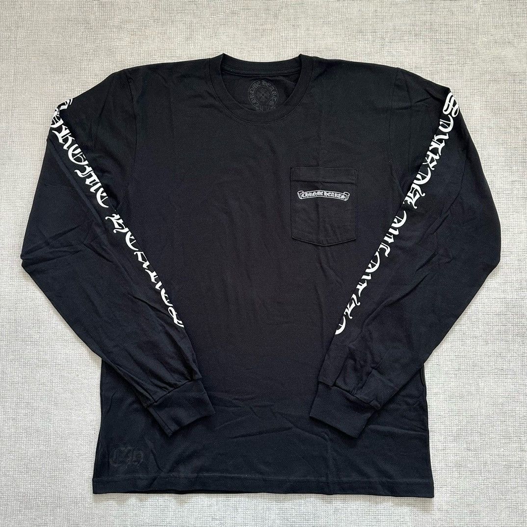 Chrome Hearts Chrome Hearts Scroll Logo Long Sleeve Size US XL / EU 56 / 4 - 1 Thumbnail