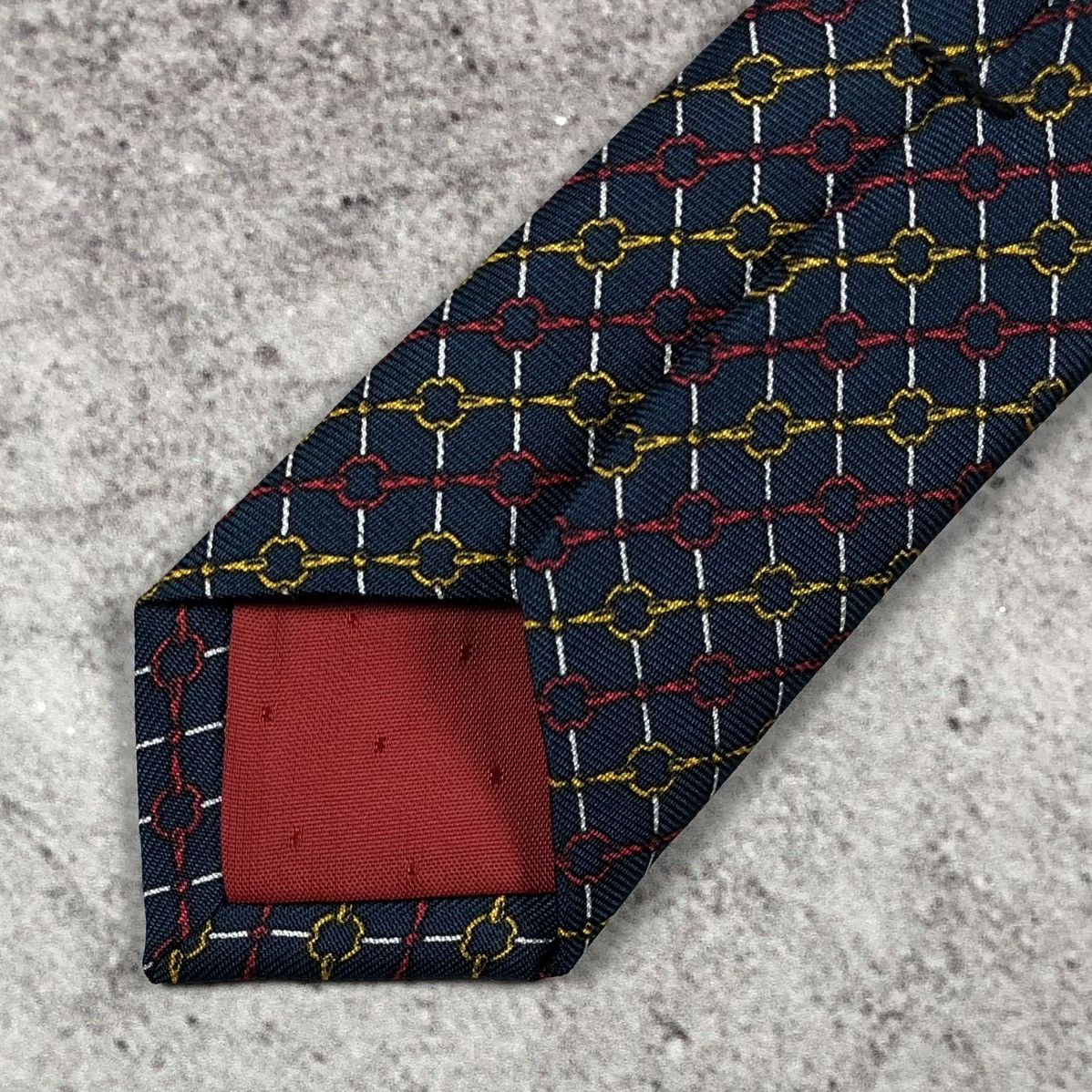 Celine Vintage Celine Paris Silk Tie Chain Link Macadam Pattern Size ONE SIZE - 7 Thumbnail