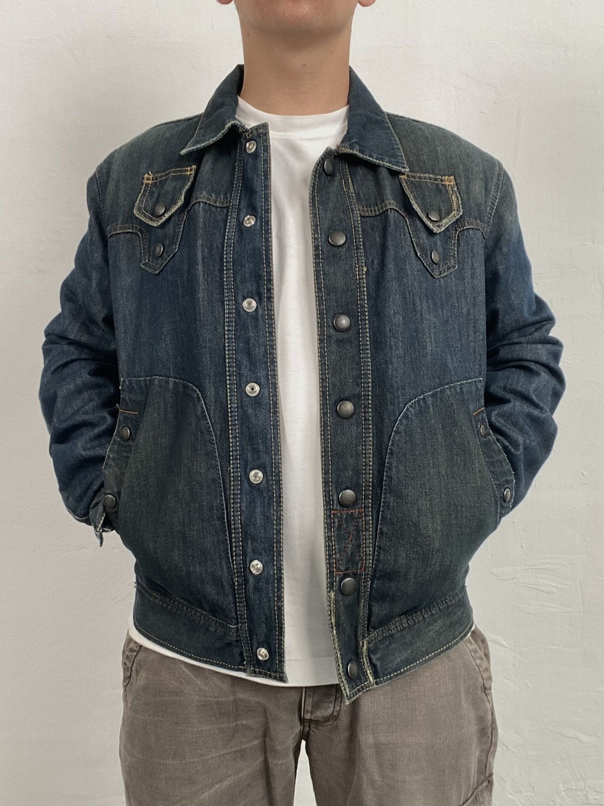 Diesel 2004 Diesel Mannil Distressed Denim Jacket Size US M / EU 48-50 / 2 - 5 Thumbnail
