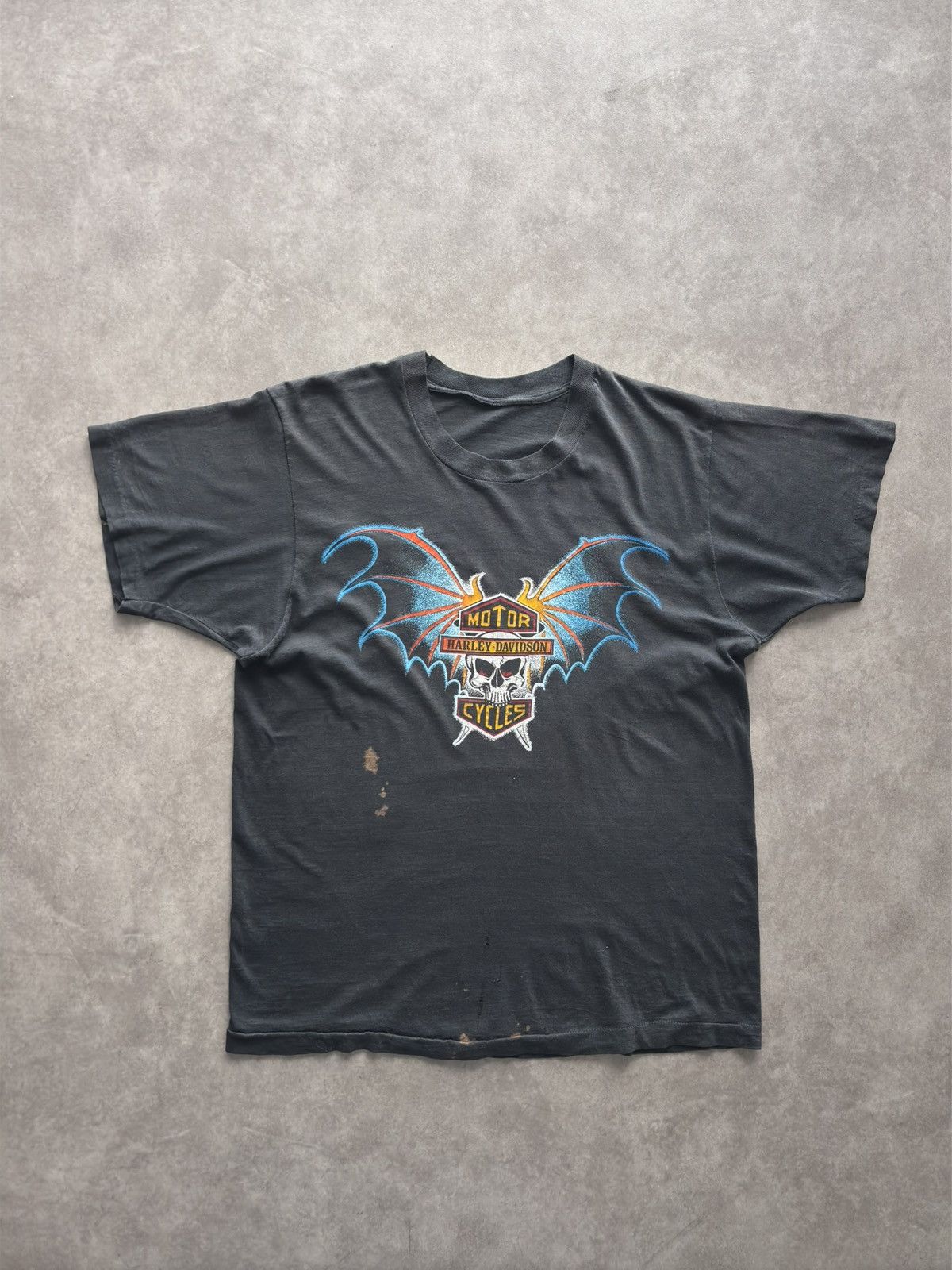 Harley Davidson T Shirt Vintage Harley Davidson Bat Skull 3D Size US S / EU 44-46 / 1 - 1 Thumbnail