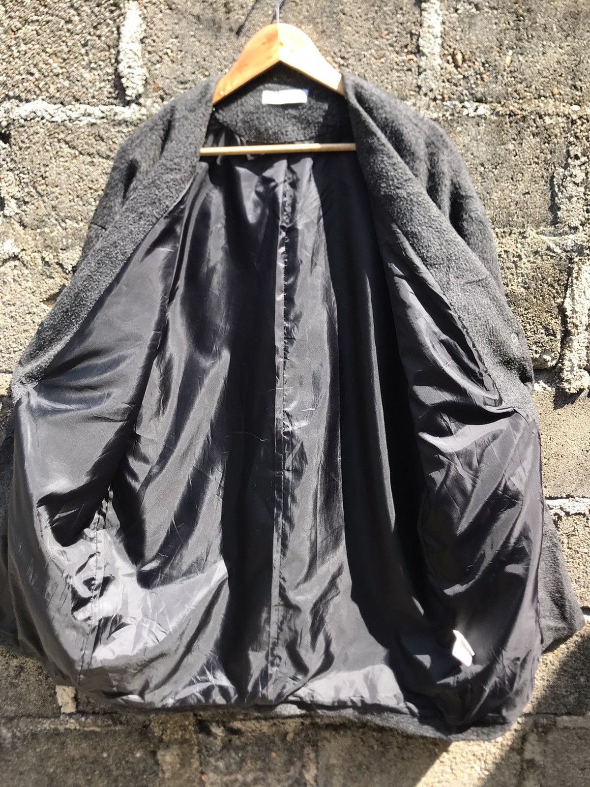 Japanese Brand × Other × Vintage Futisr Land Grey Wool Long Coat Faux Fur Pocket Size M / US 6-8 / IT 42-44 - 7 Thumbnail