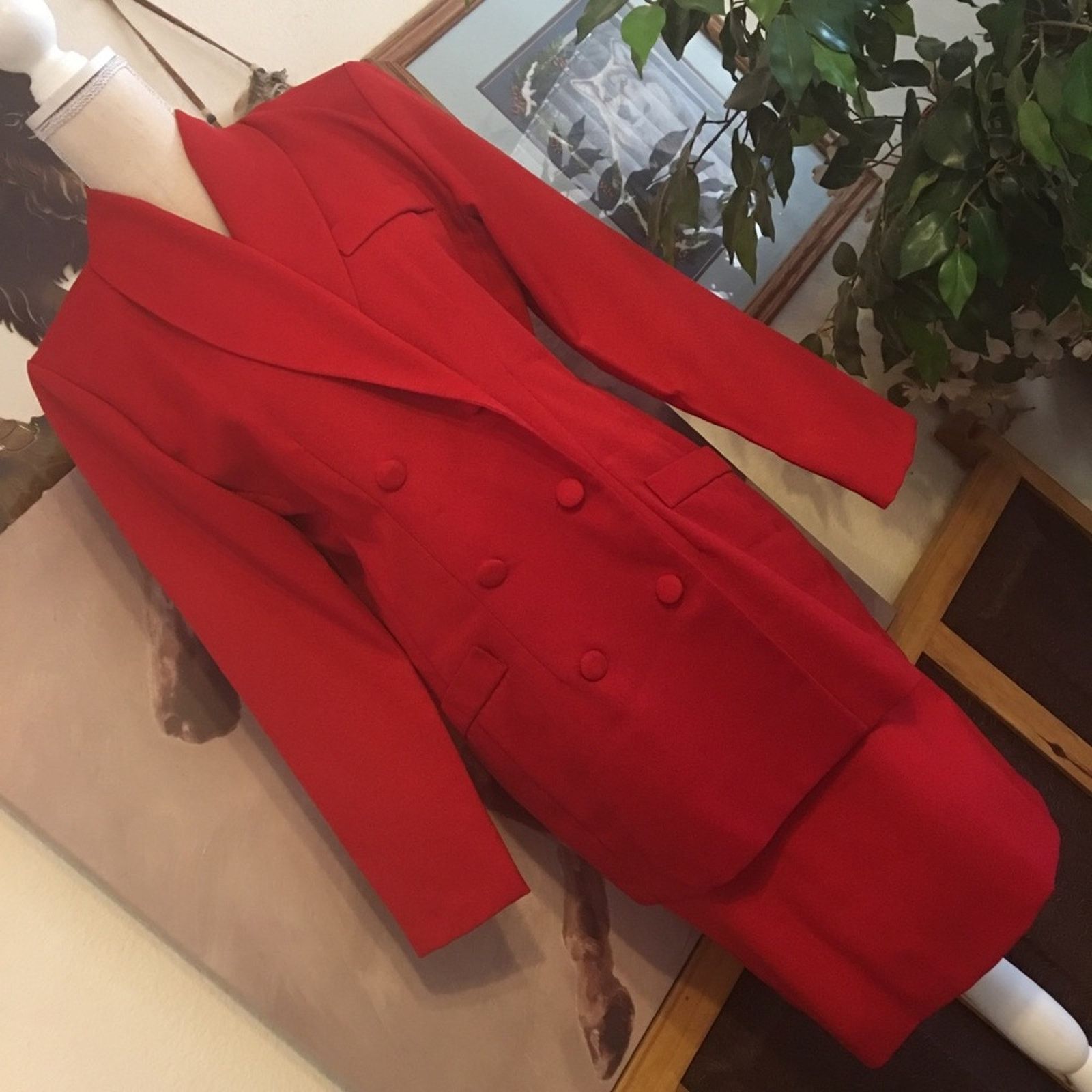Vintage Vintage Tower Hill red double breasted skirt suit Size M / US 6-8 / IT 42-44 - 2 Thumbnail