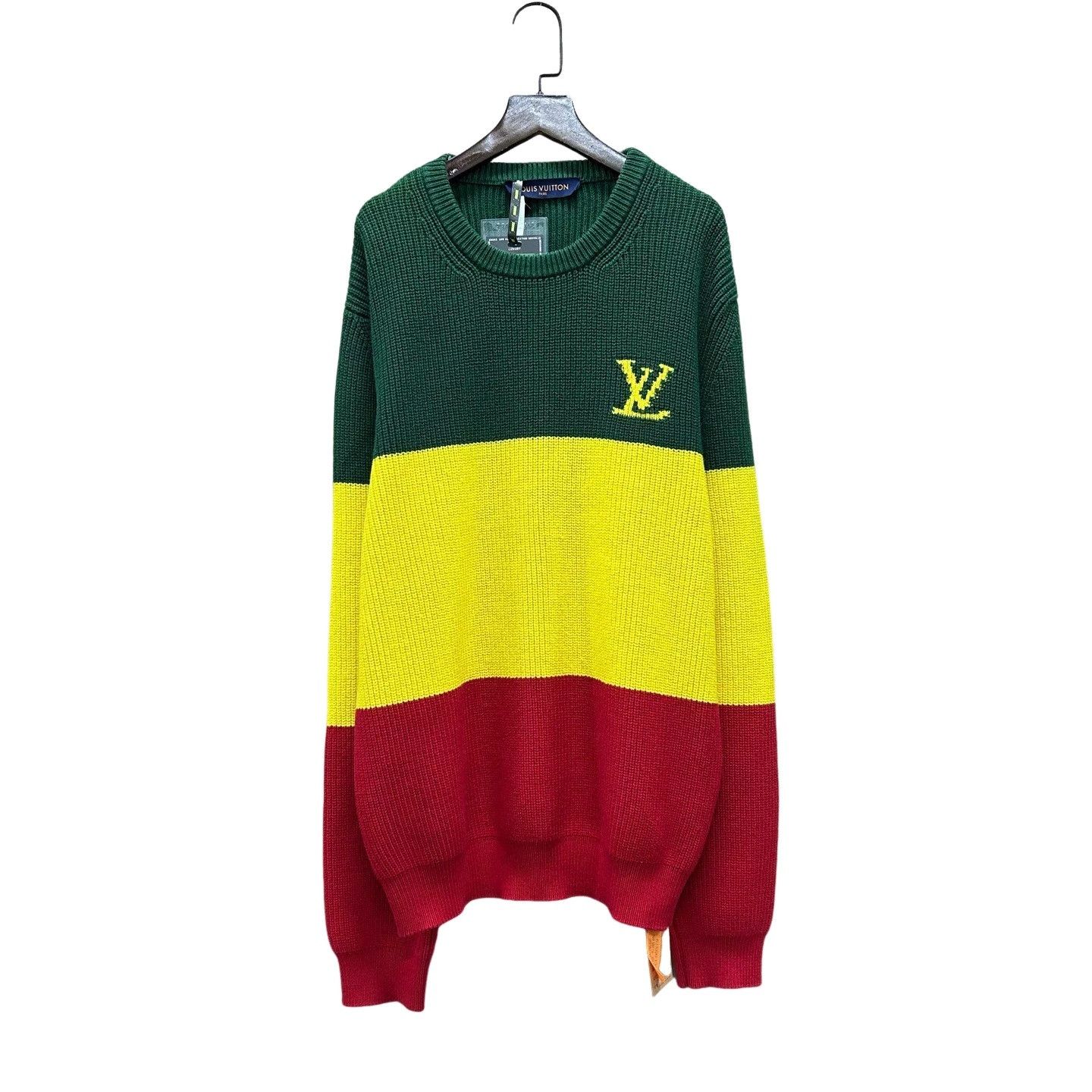 Louis Vuitton Louis Vuitton Striped Logo Sweater Size L Size US L / EU 52-54 / 3 - 1 Thumbnail