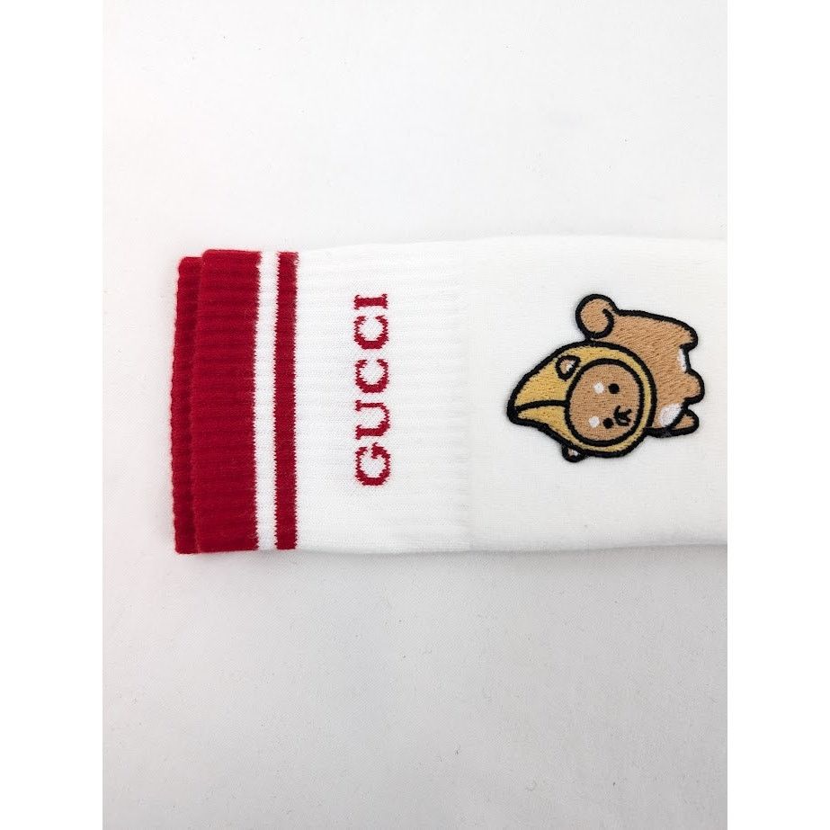 Gucci o1rshd1 Size: M / Socks in White/Red Size ONE SIZE - 5 Thumbnail