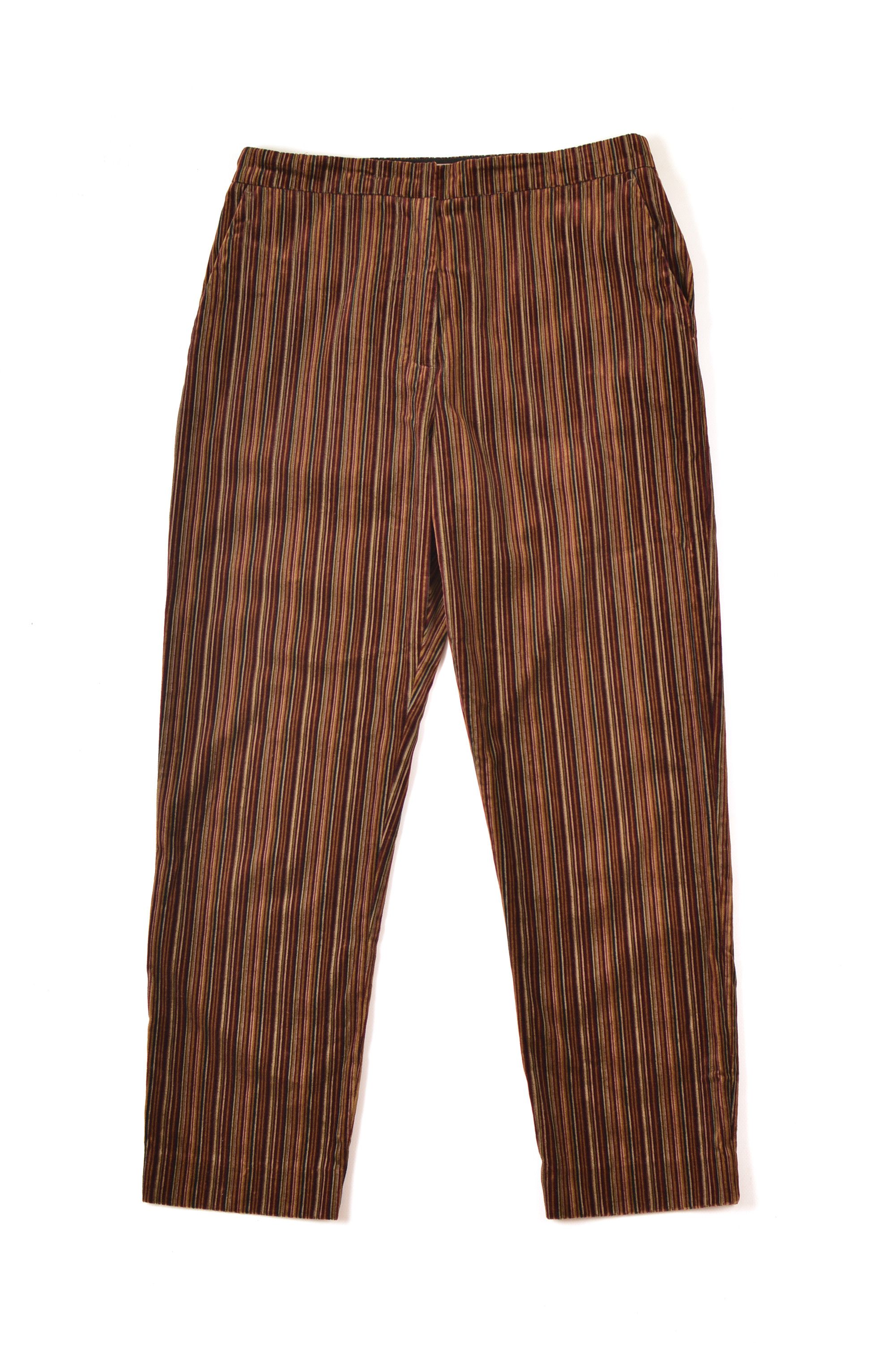 Designer Momoni Striped Velvet Corduroy Cord Pants Trousers Size 30" / US 8 / IT 44 - 1 Thumbnail