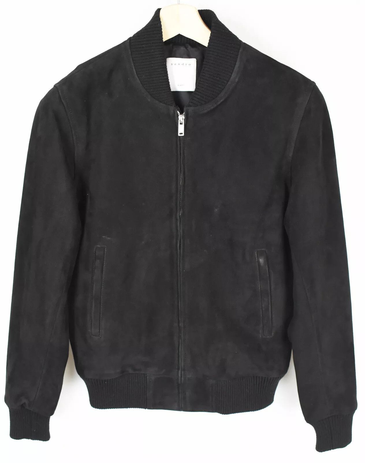Sandro SANDRO Monaco Jacket Men's XS Suede Goat Leather Bomber Size US XS / EU 42 / 0 - 4 Thumbnail