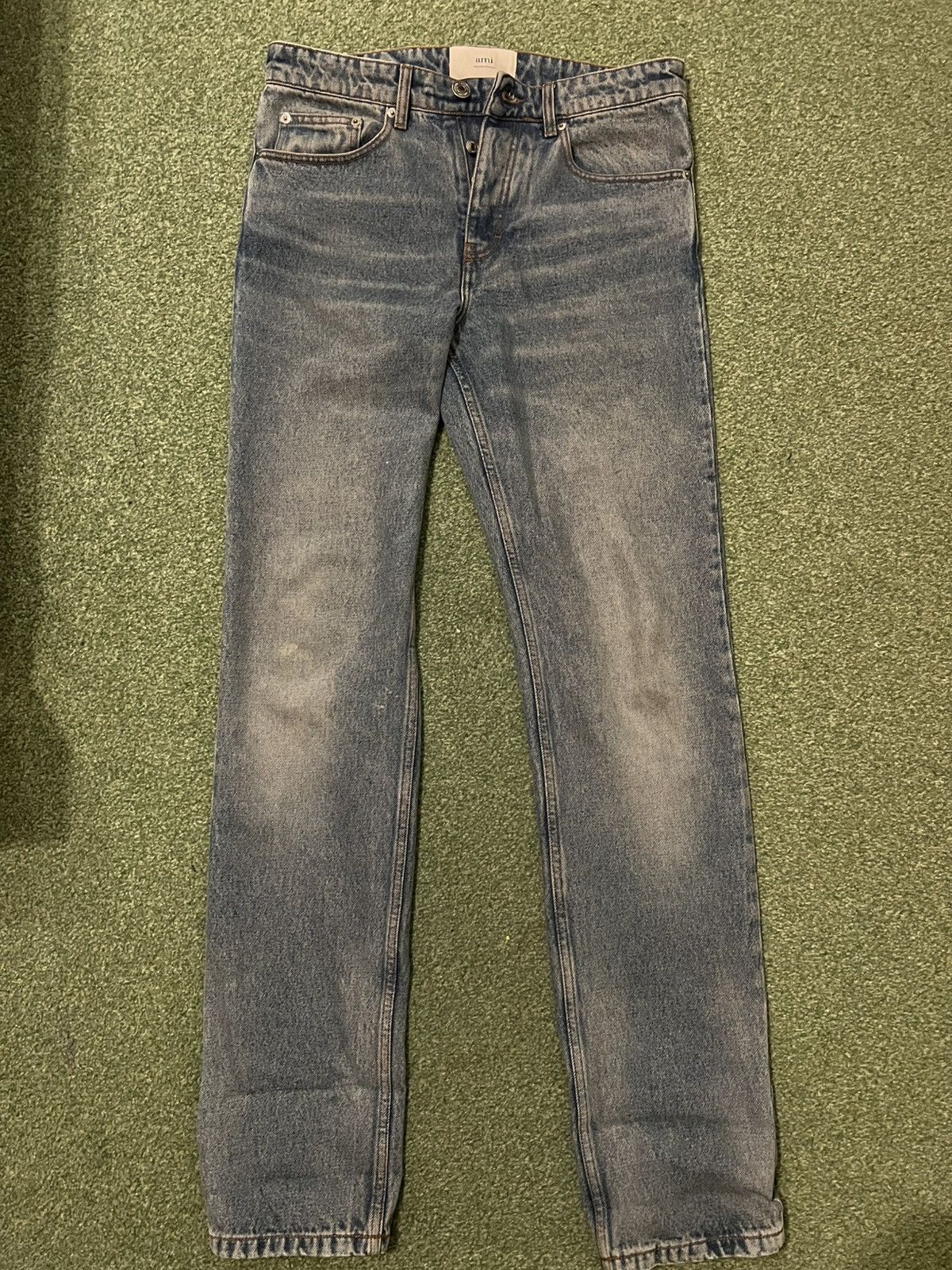 AMI AMI BLUE COTTON CLASSIC FIT JEANS Size US 30 / EU 46 - 1 Thumbnail