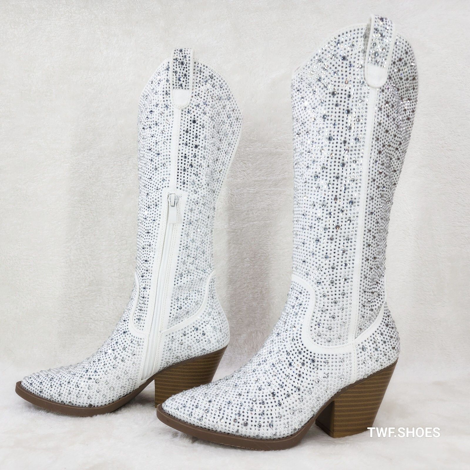 Wild One Glamour White / Silver Rhinestone Glam Country West