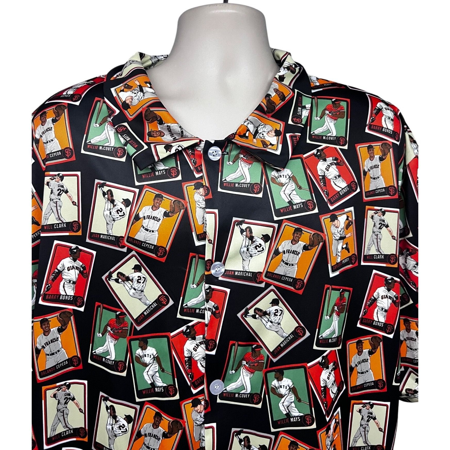 MLB San Francisco Giants MLB Baseball Legends Hawaiian Button Up Size US XL / EU 56 / 4 - 4 Thumbnail