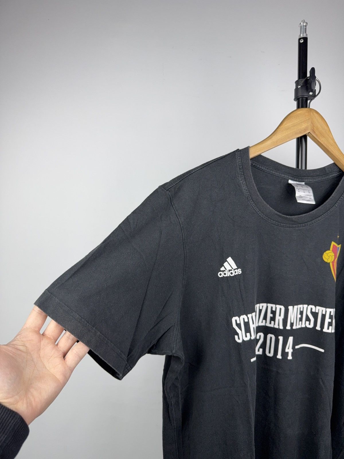 Adidas Vintage 00s Adidas FC Basel Schweizer Meister 2014 Tee XL Size US XL / EU 56 / 4 - 7 Thumbnail