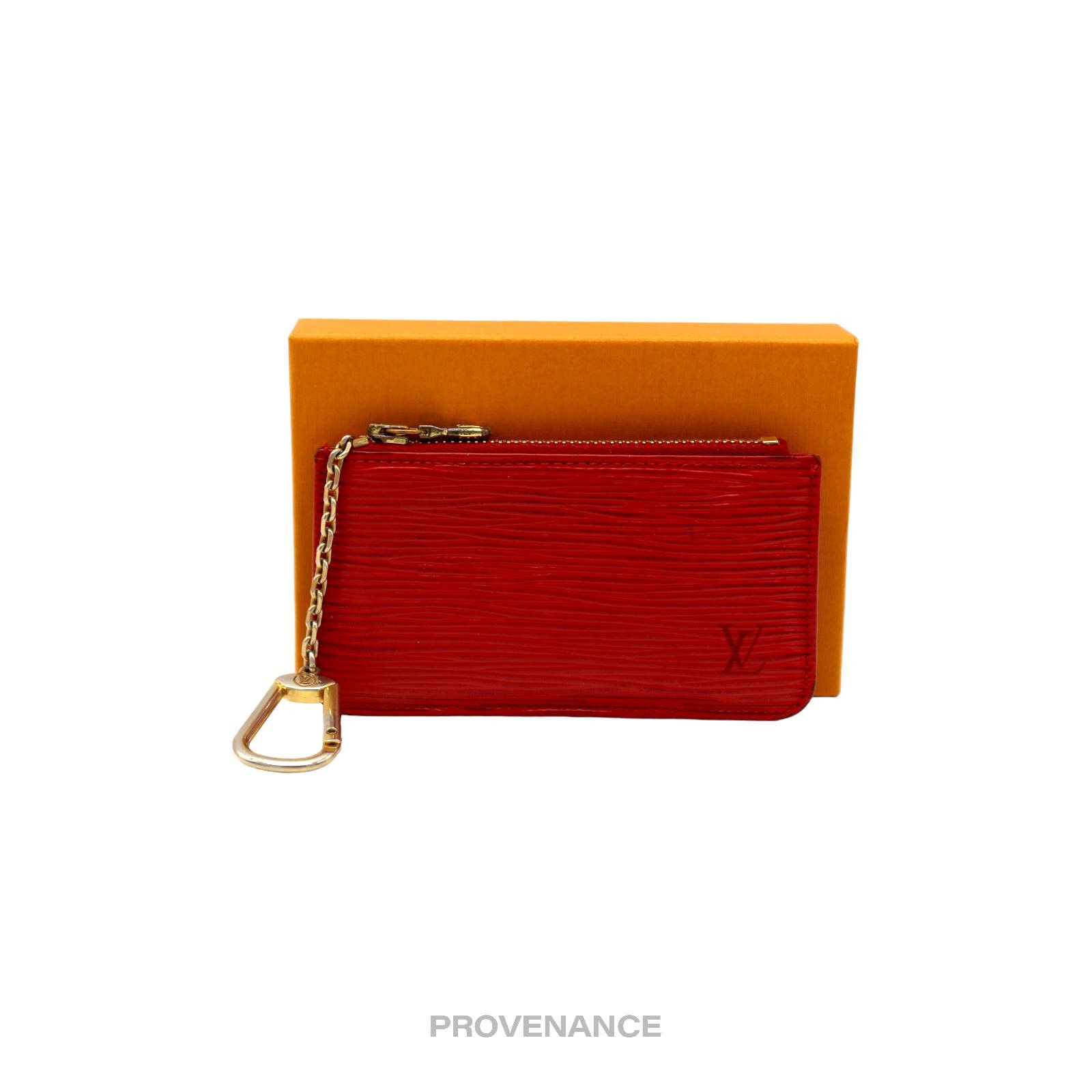 image of Louis Vuitton Key Pouch Cles - Red Epi Leather, Women's