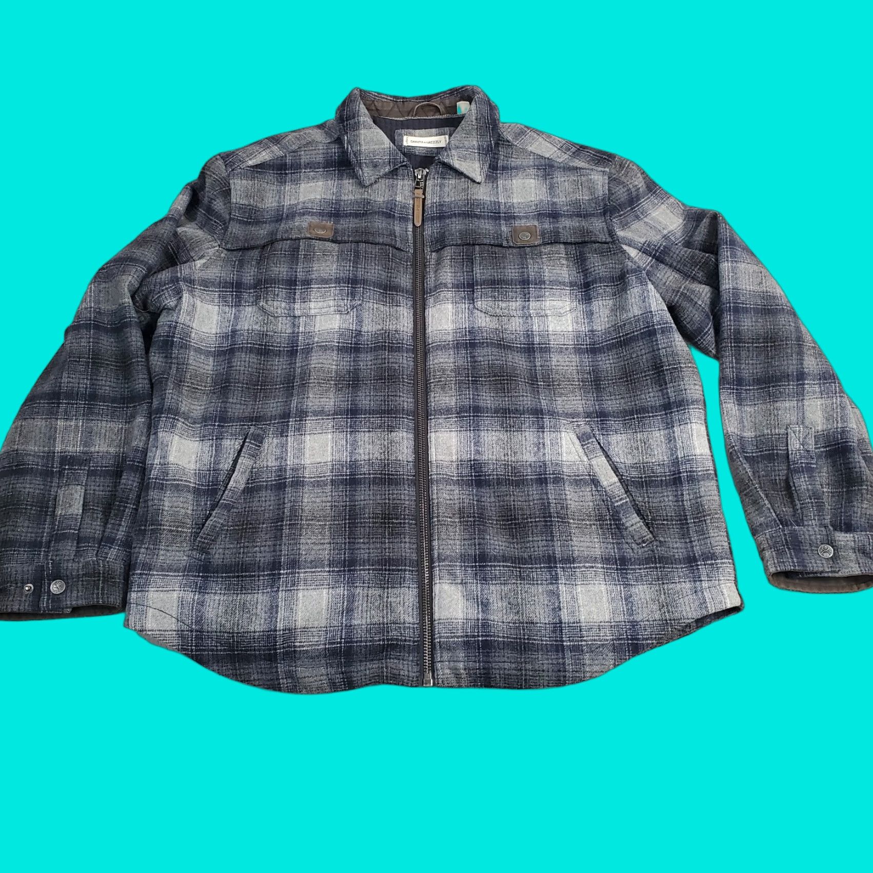 Vintage Dakota Grizzly Wool Shirt Jacket Mens 2XL Gray Plaid Full Zip Quilt Lined Wool Shirt Jacket Mens 2XL Gray Plaid Full Zip Quilt Lined Size US XXL / EU 58 / 5 - 1 Thumbnail