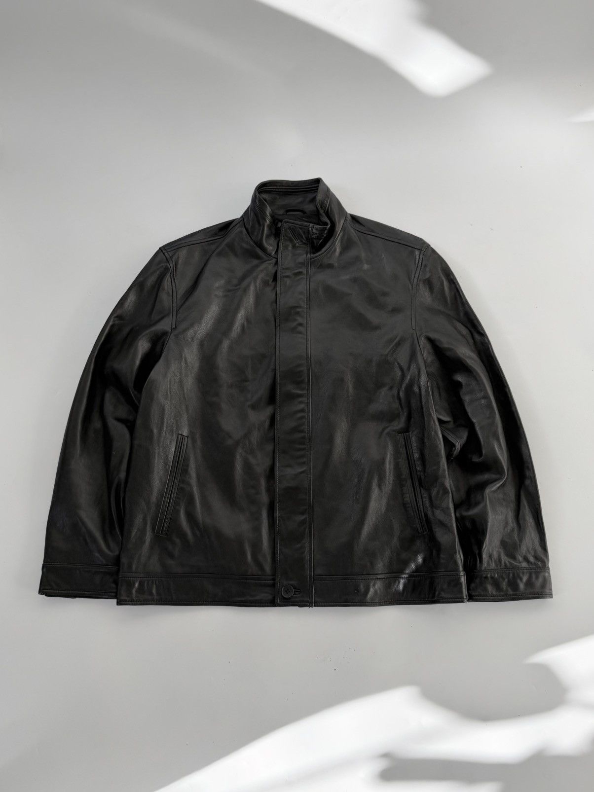 Balenciaga Balenciaga 1997 Nicolas Ghesquiere Zip Leather Jacket Size US XL / EU 56 / 4 - 1 Thumbnail